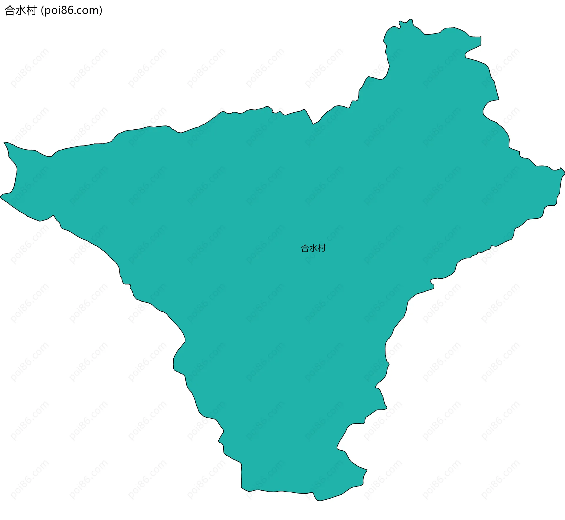合水村边界地图