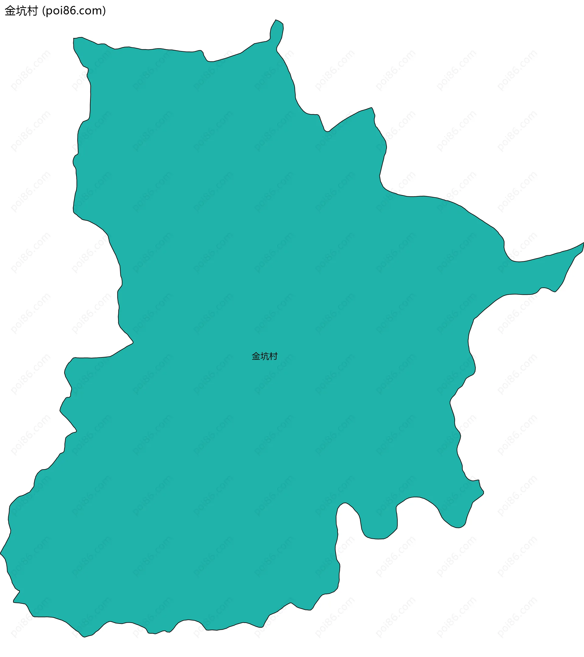 金坑村边界地图