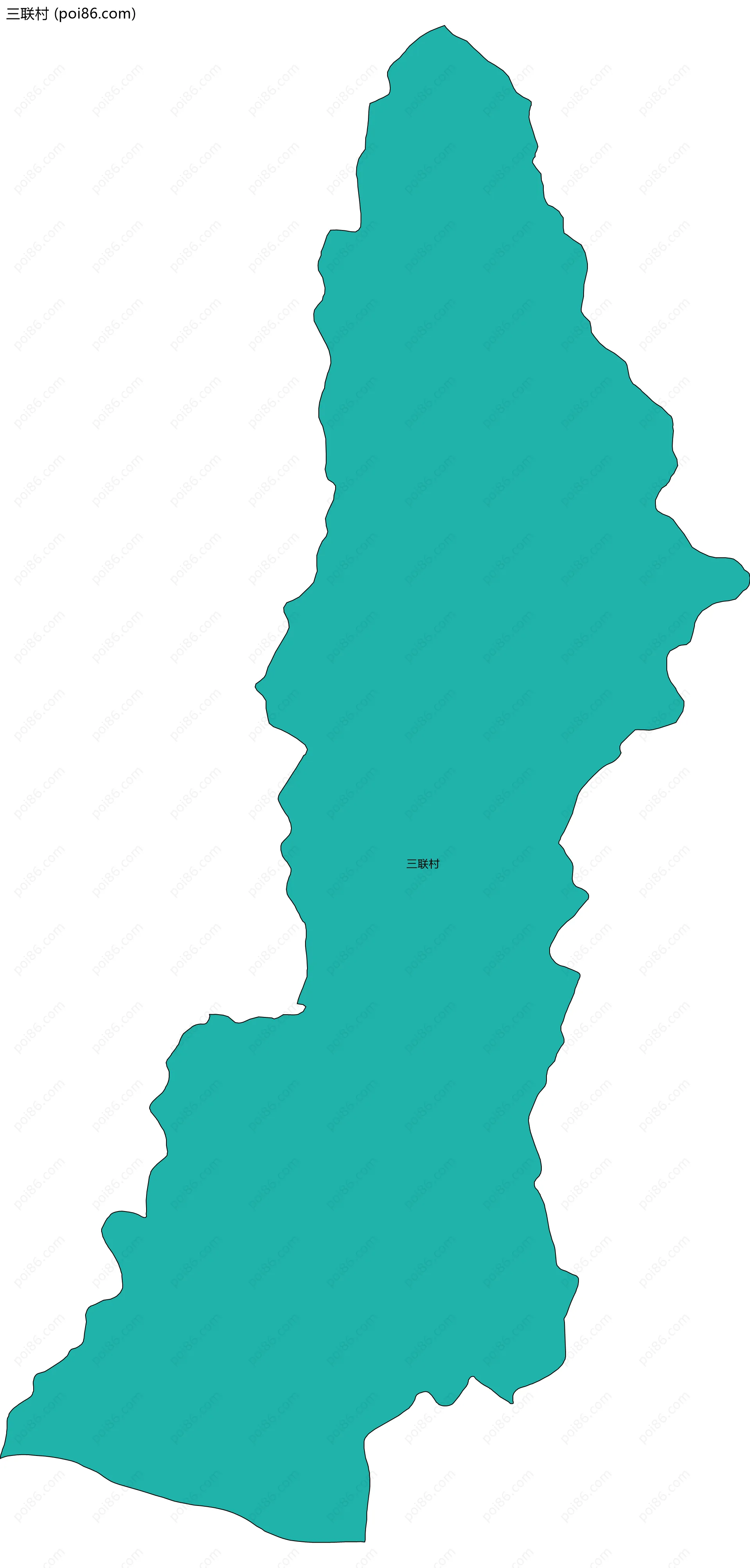 三联村边界地图