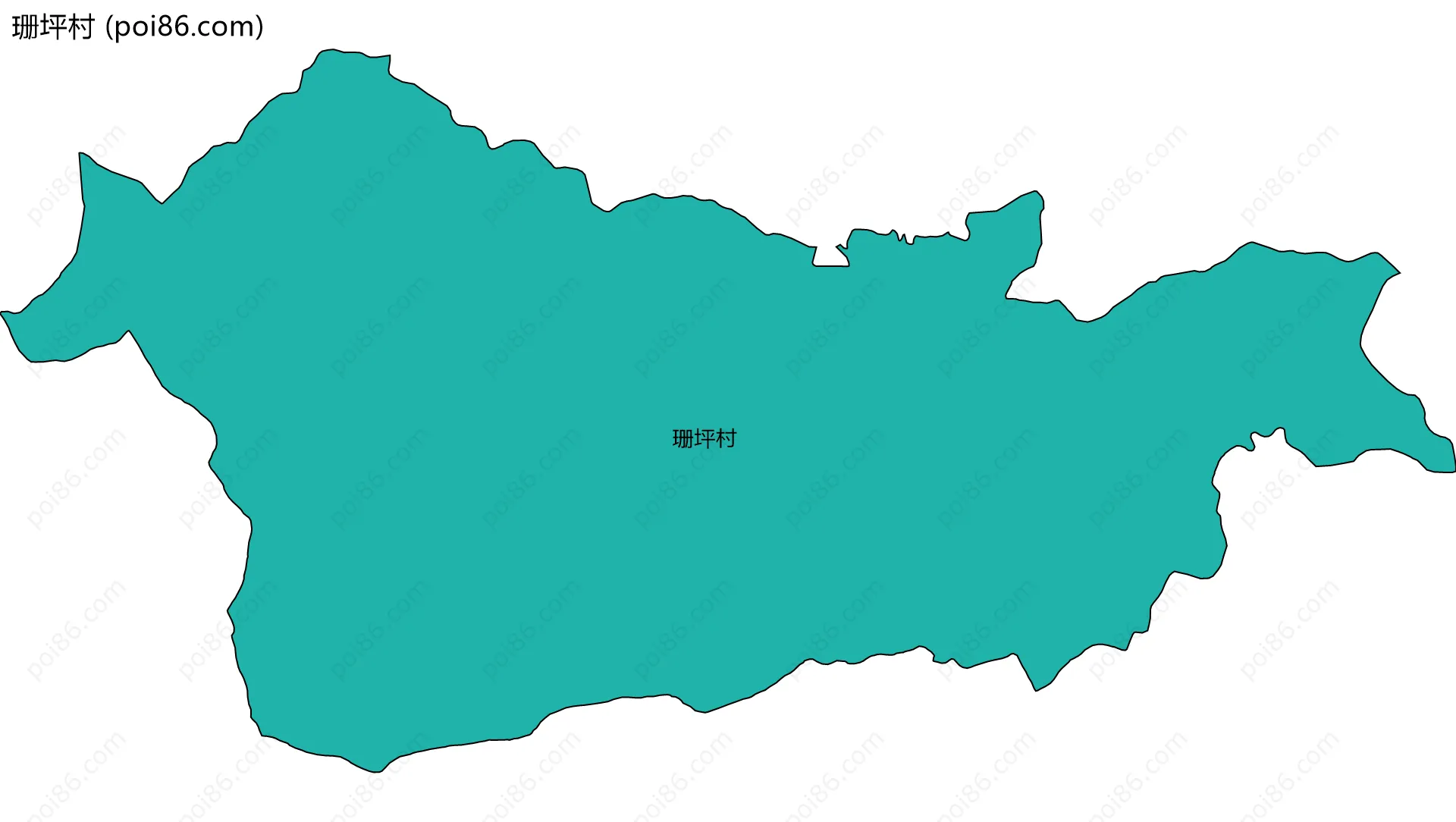 珊坪村边界地图