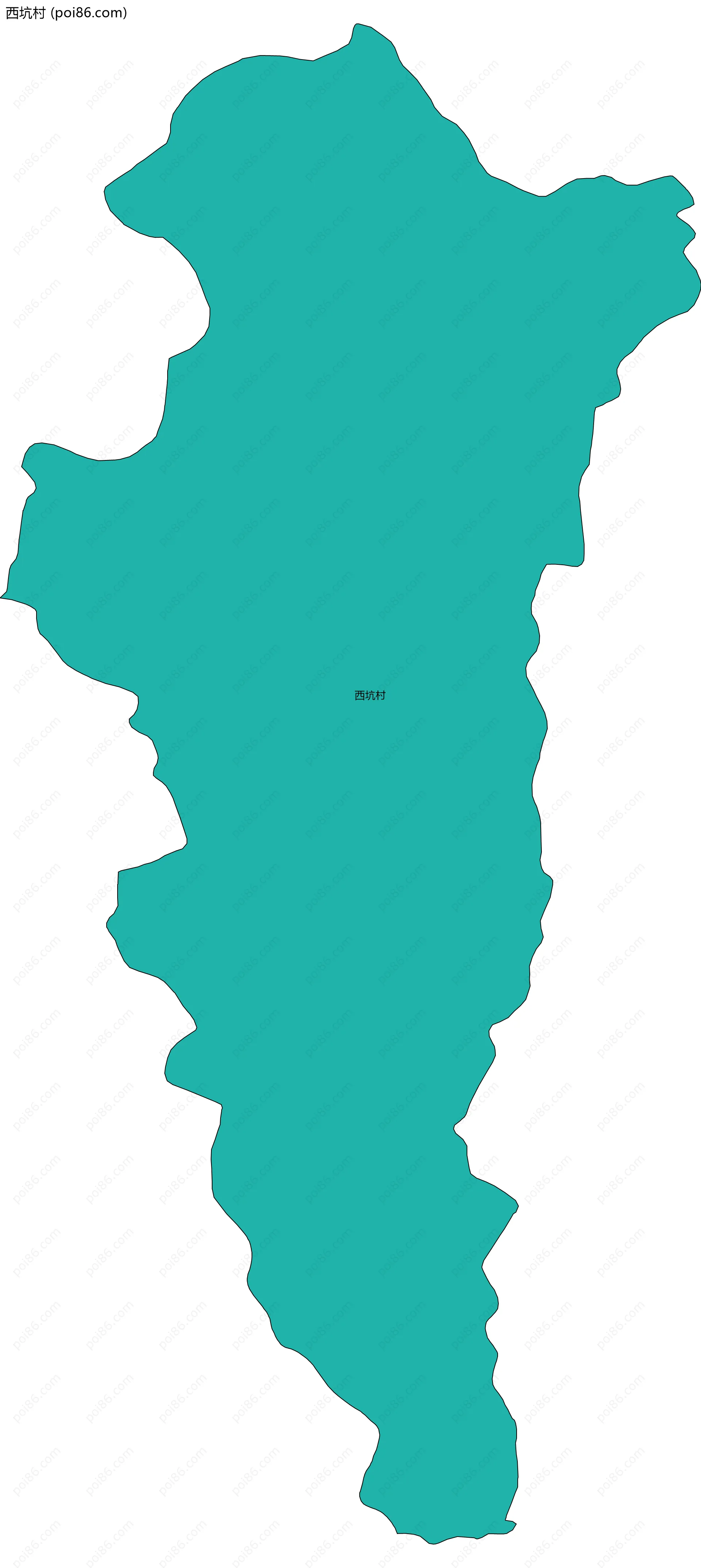 西坑村边界地图