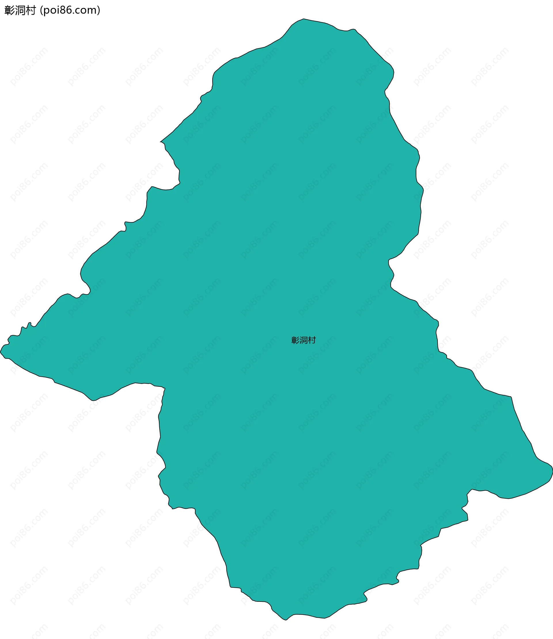 彰洞村边界地图