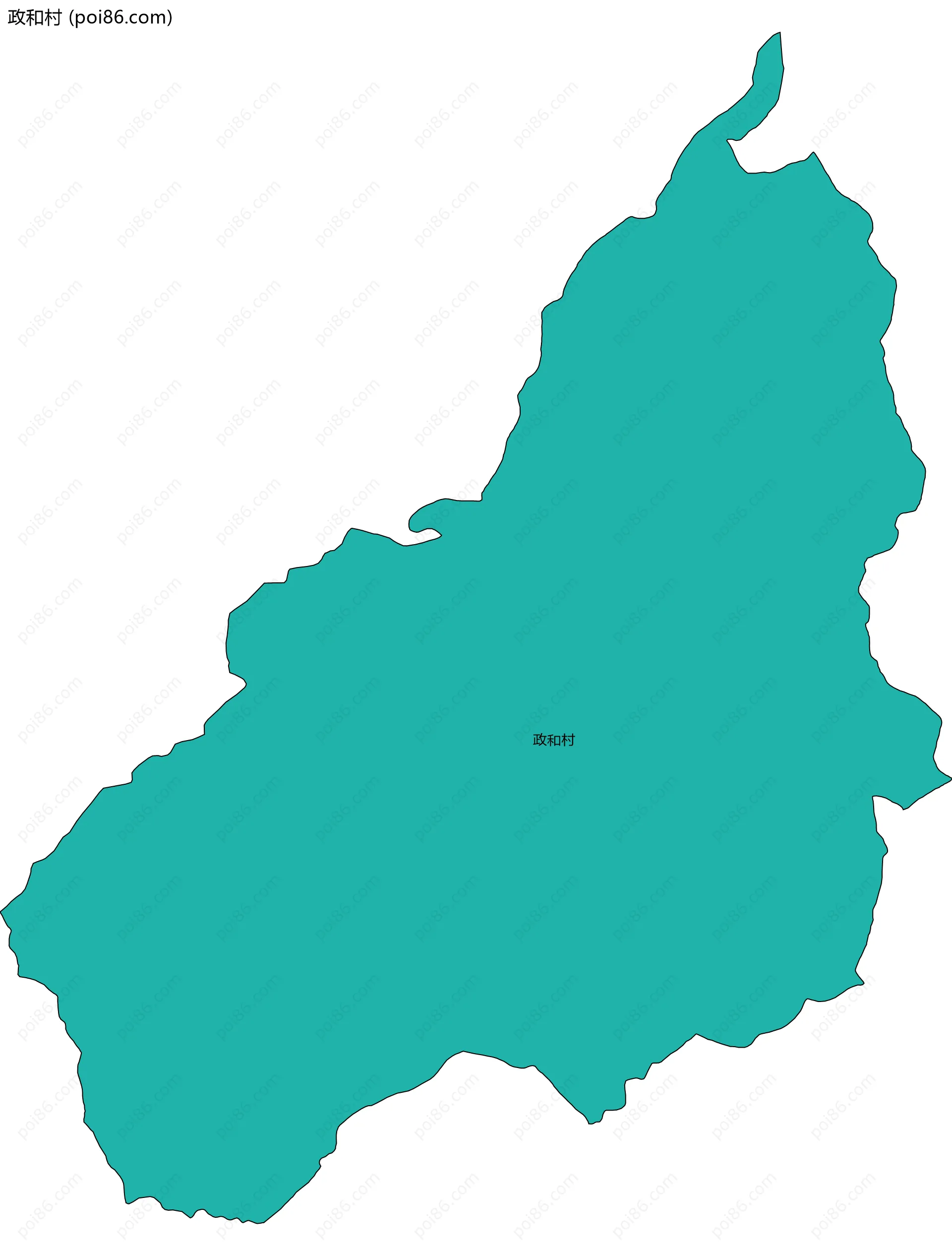 政和村边界地图