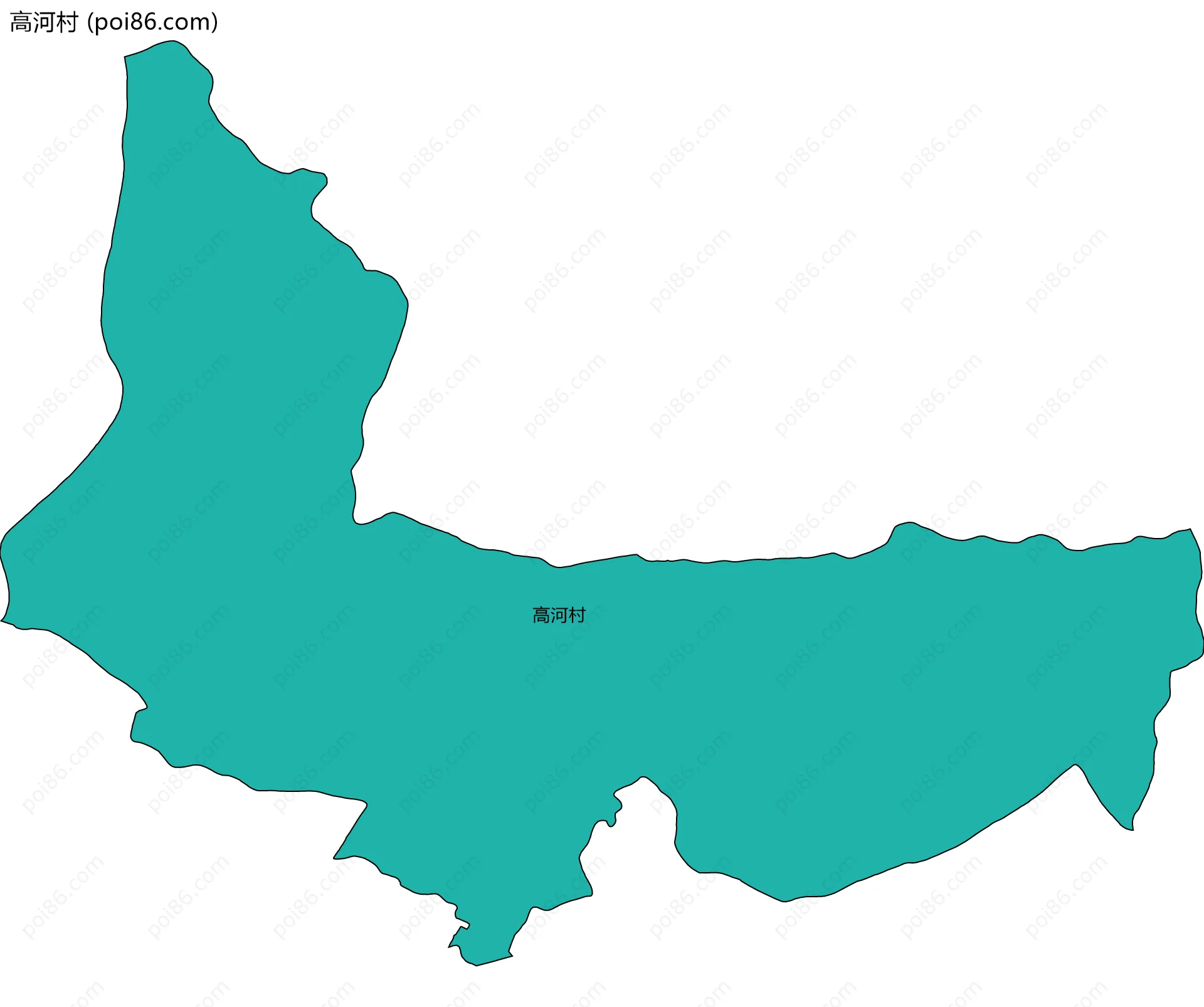 高河村边界地图