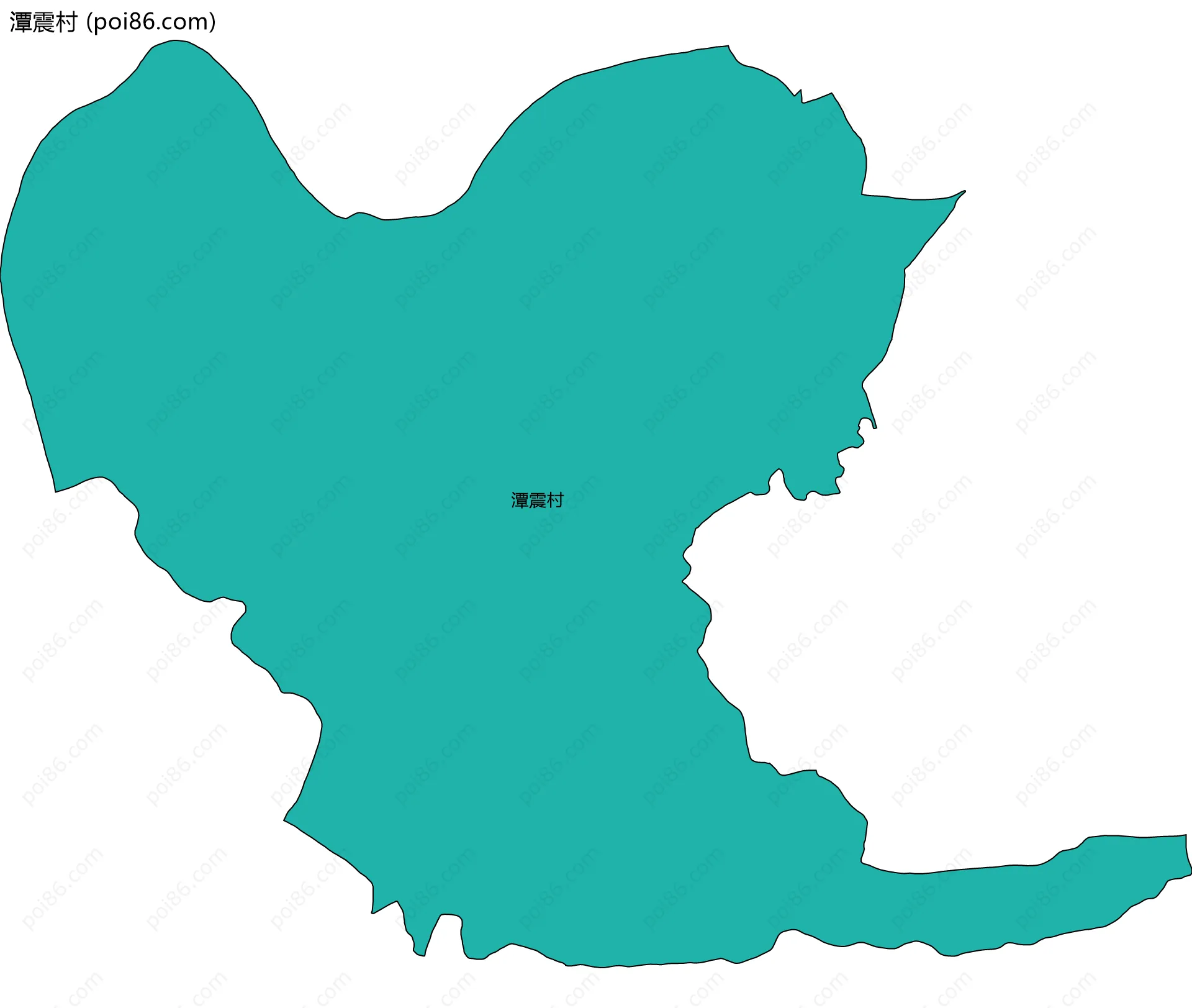 潭震村边界地图
