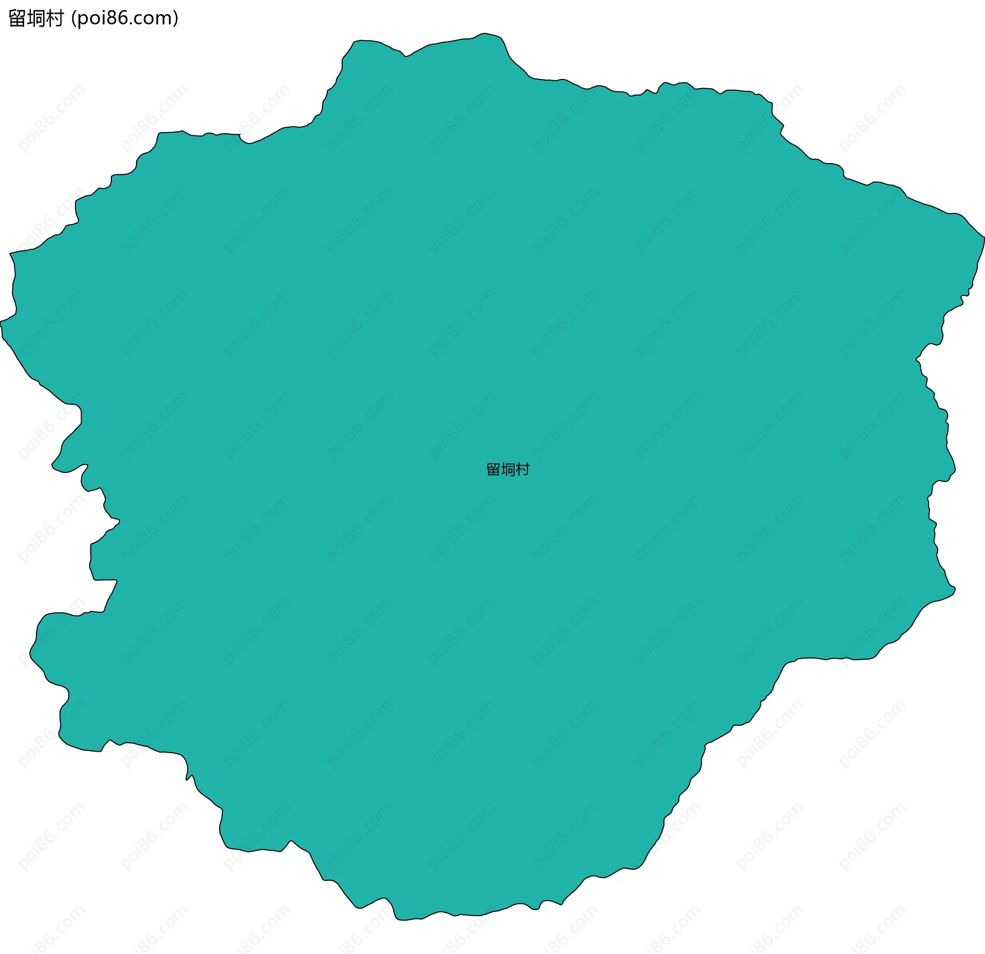 留垌村边界地图