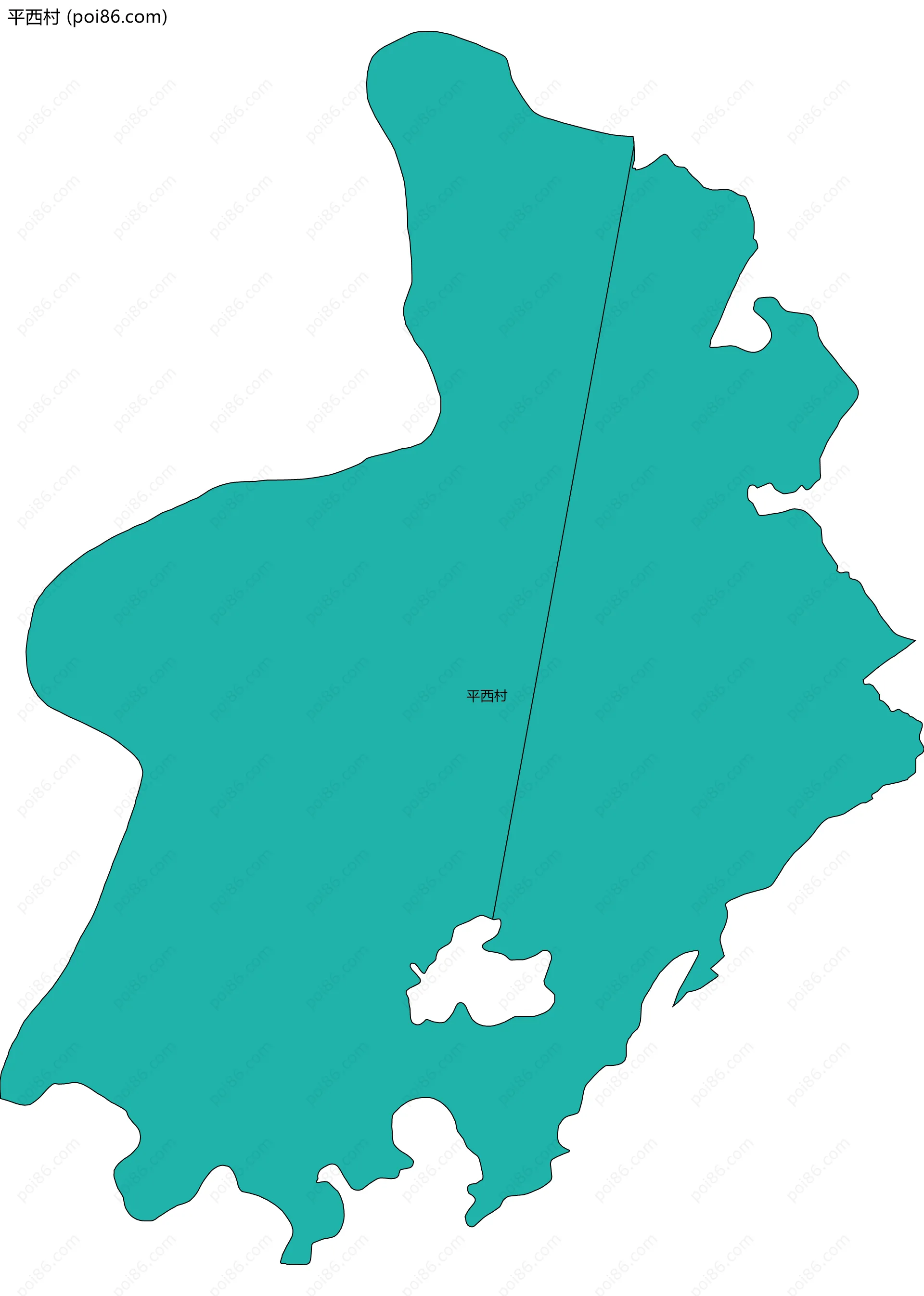 平西村边界地图