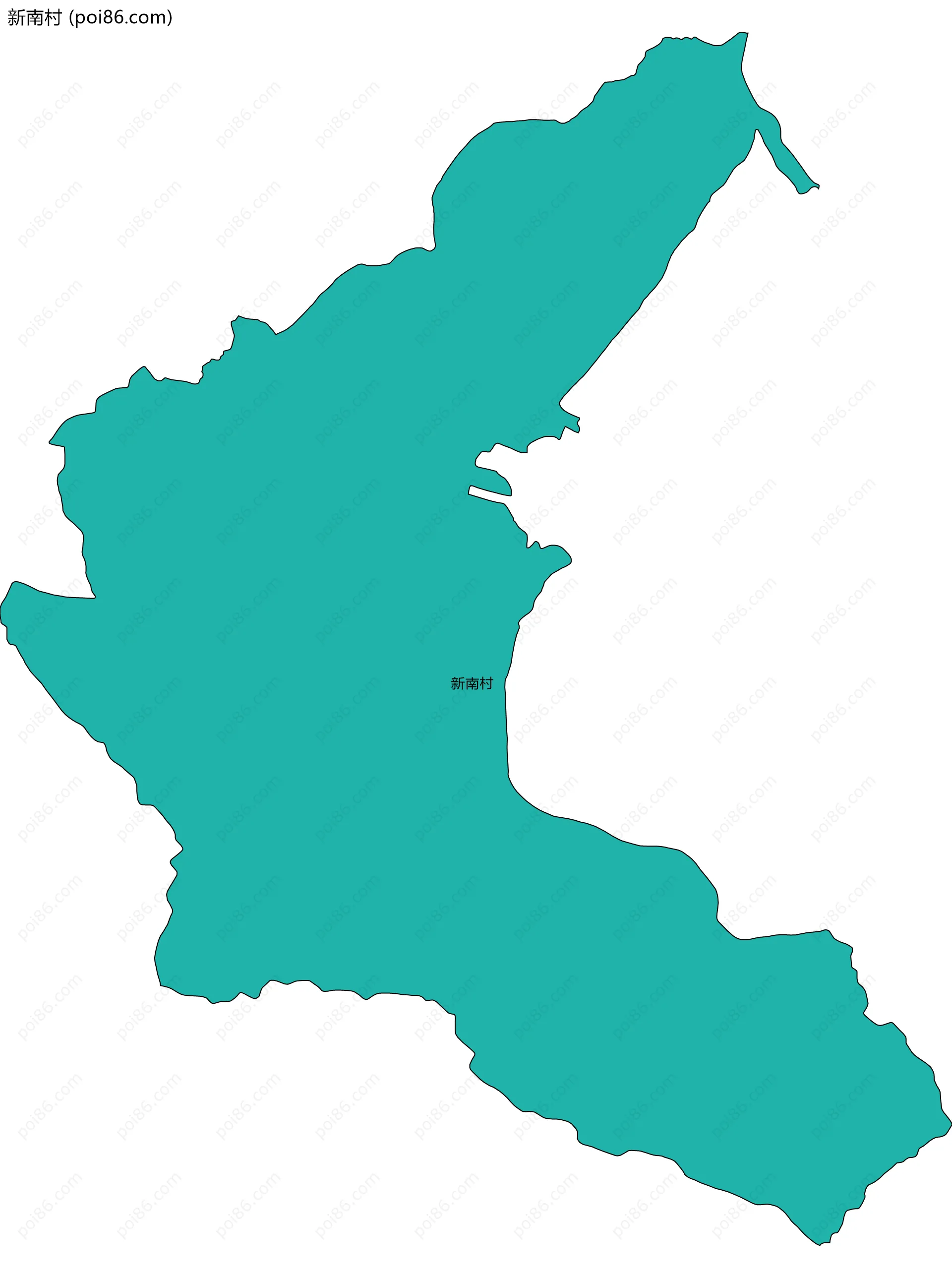 新南村边界地图