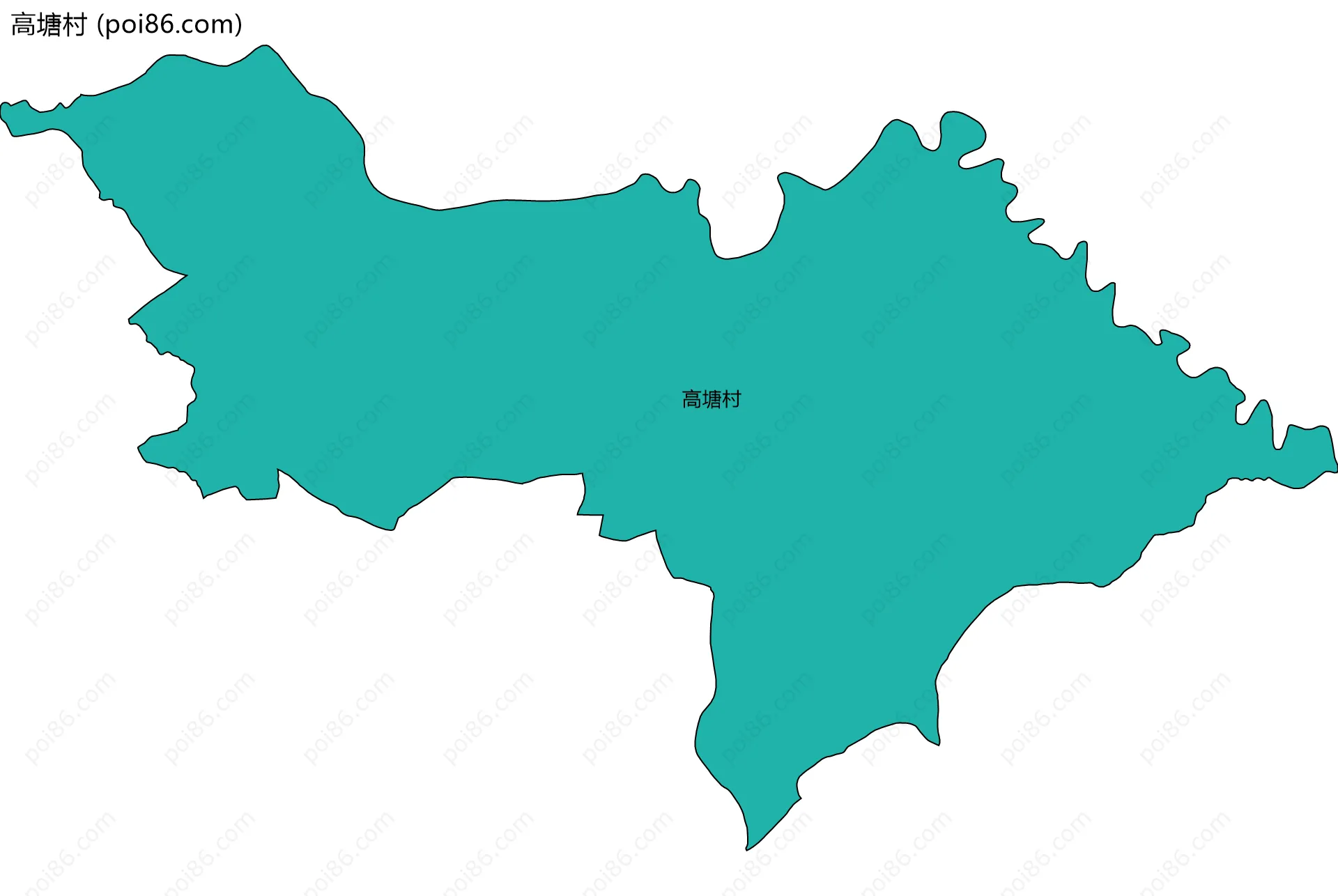 高塘村边界地图