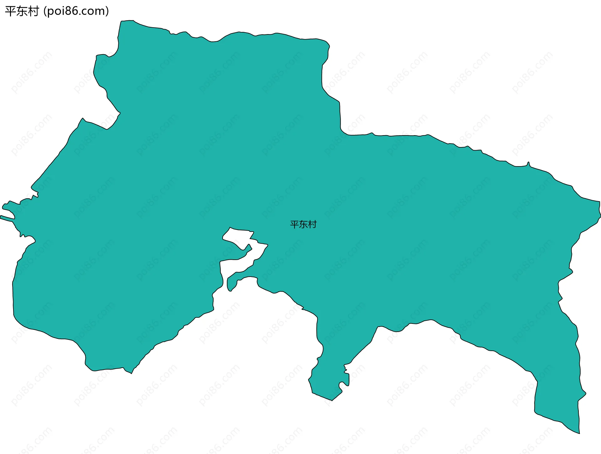 平东村边界地图