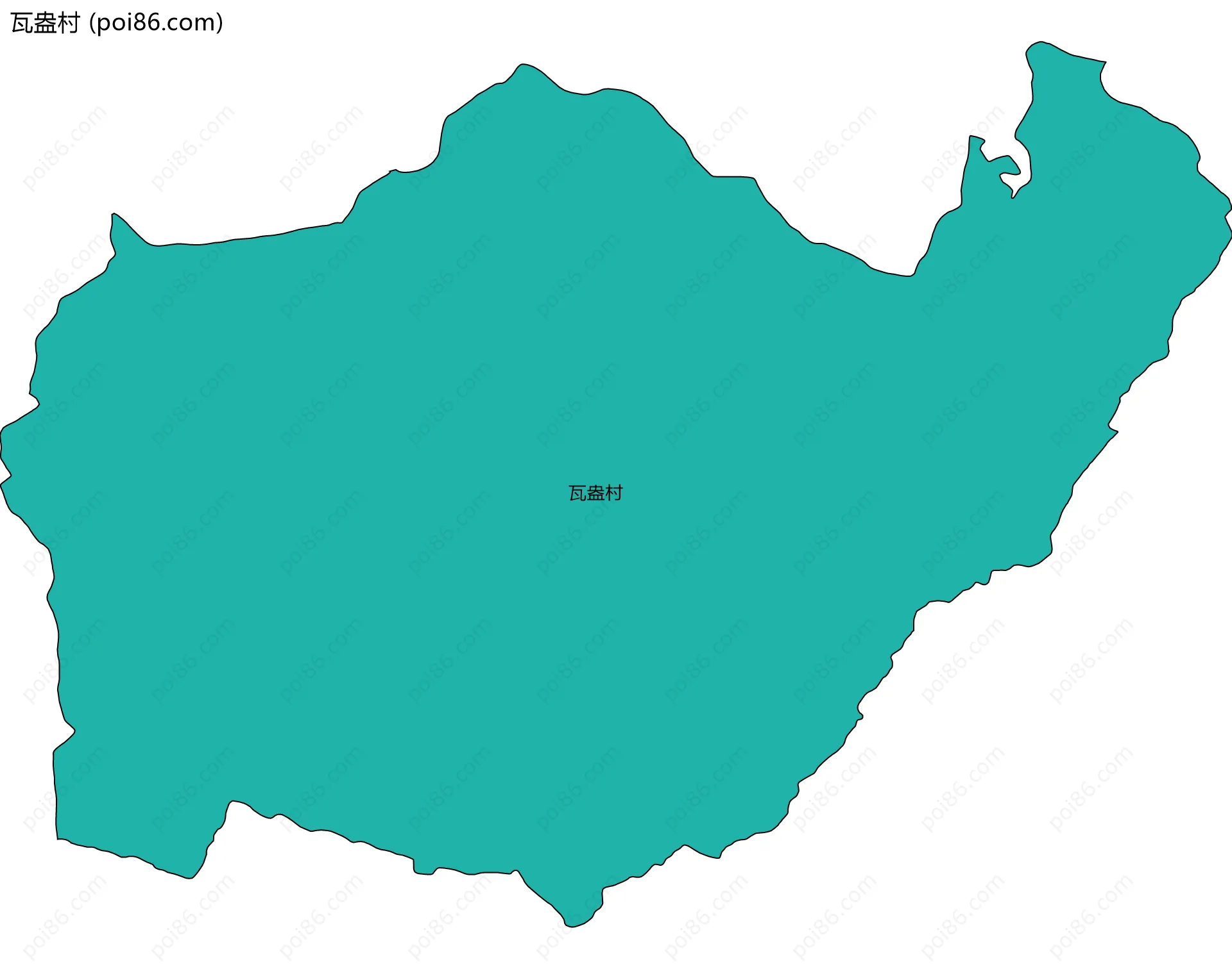 瓦盎村边界地图