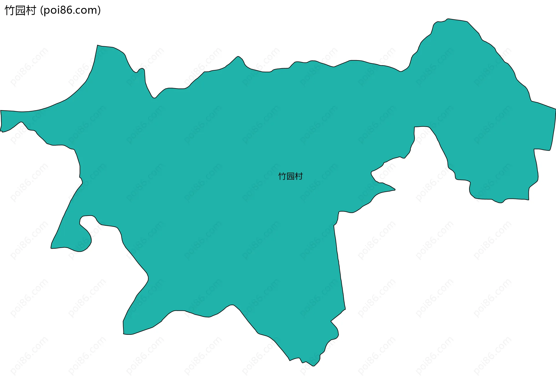 竹园村边界地图