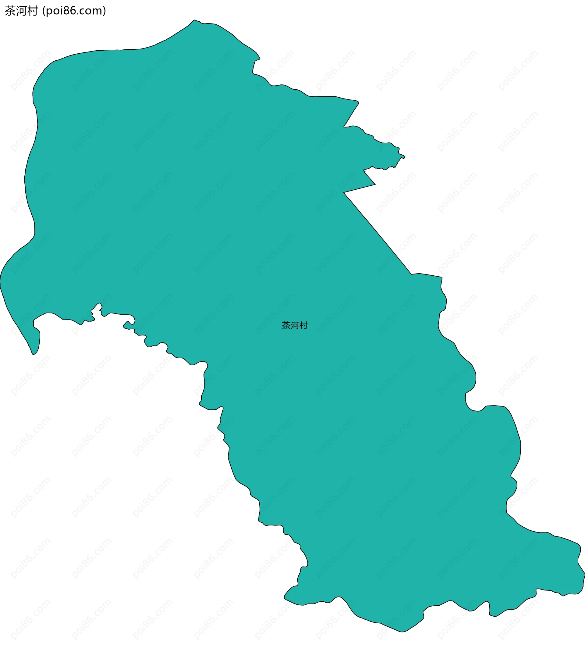 茶河村边界地图