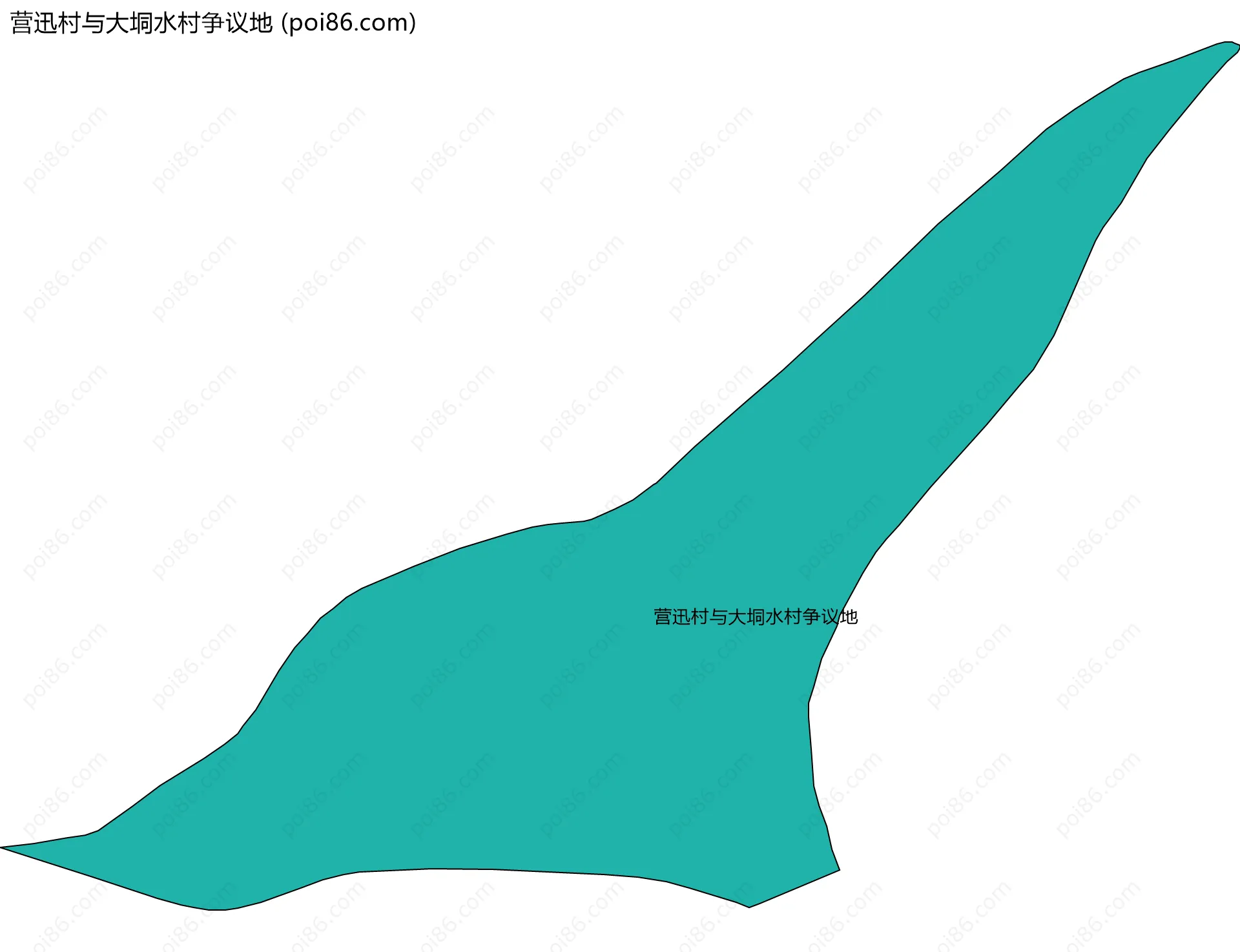营迅村与大垌水村争议地边界地图