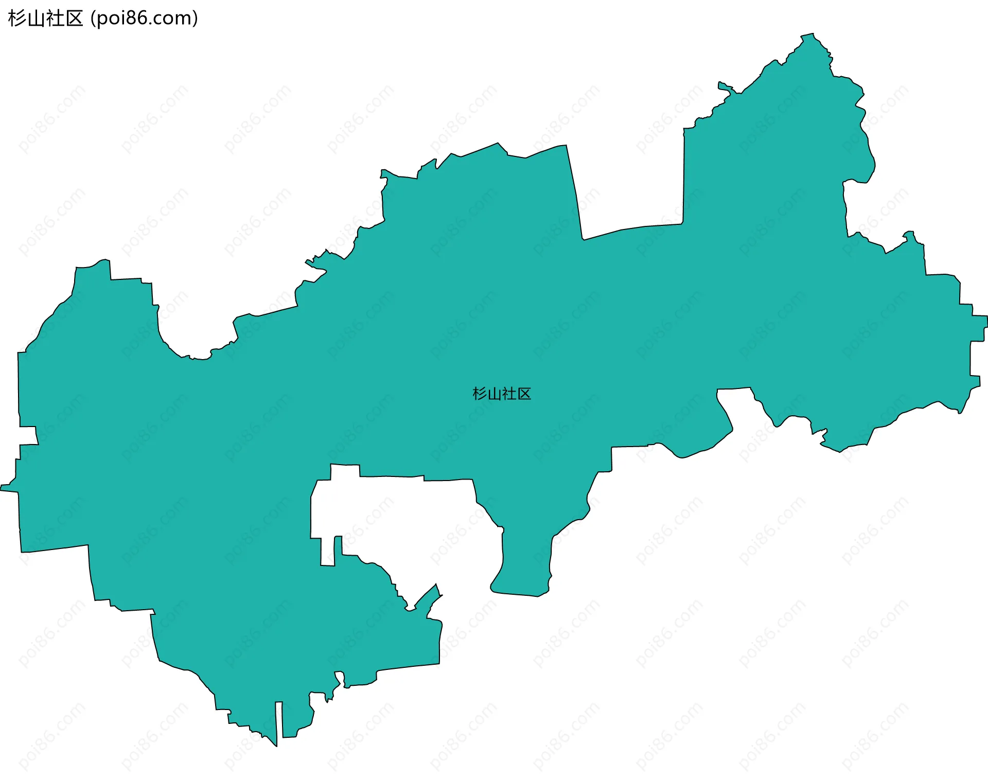 杉山社区边界地图