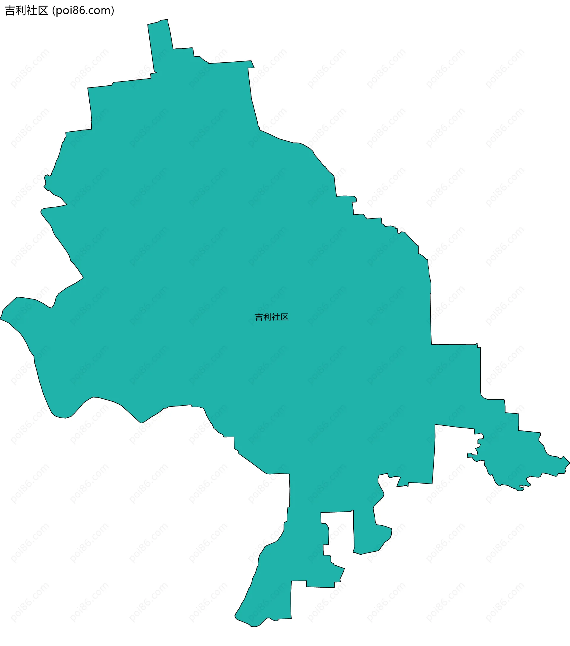 吉利社区边界地图