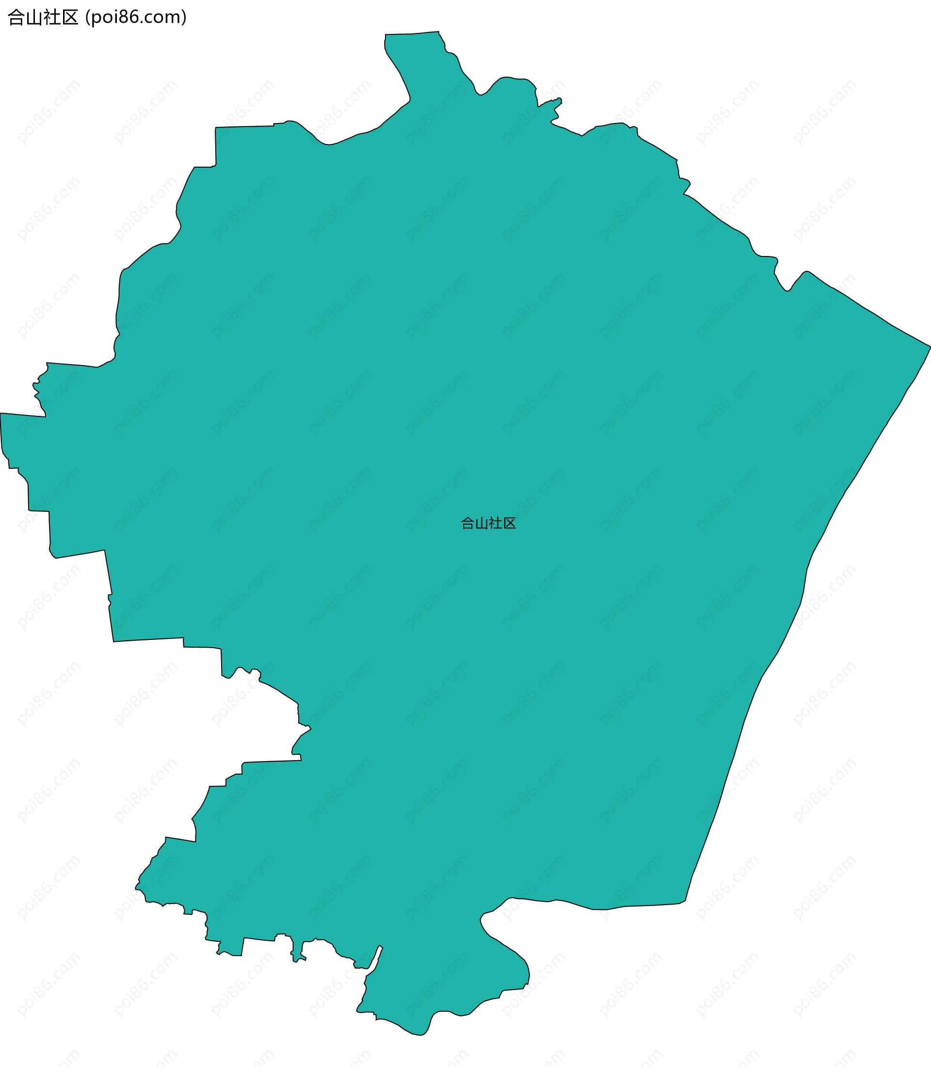 合山社区边界地图