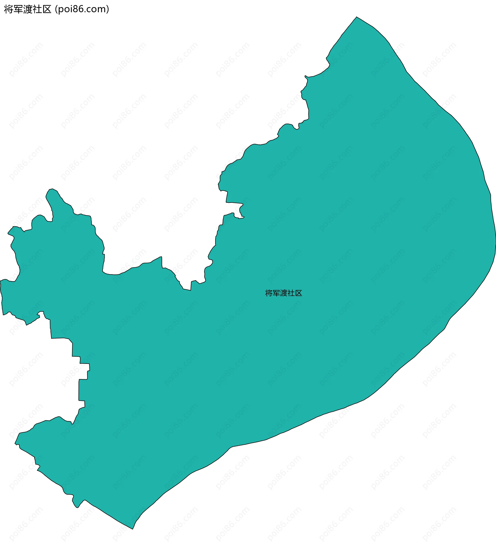 将军渡社区边界地图