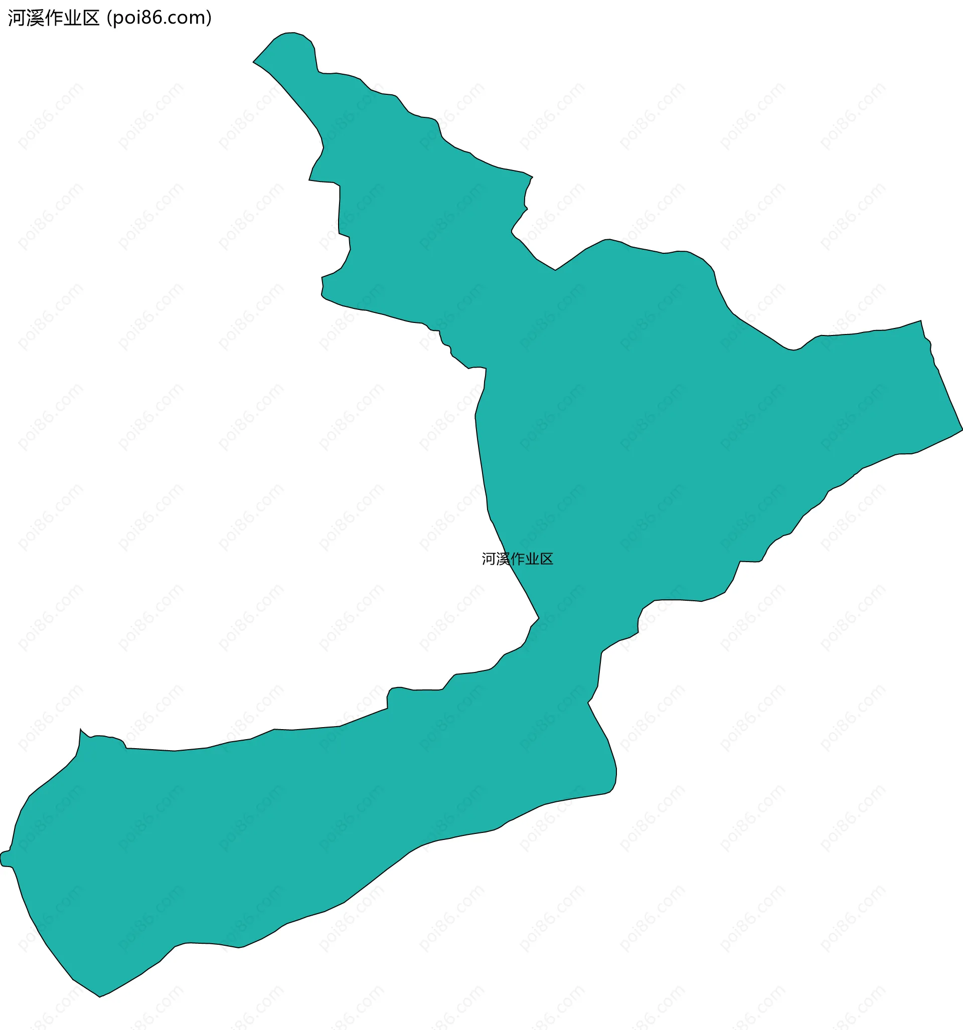 河溪作业区边界地图