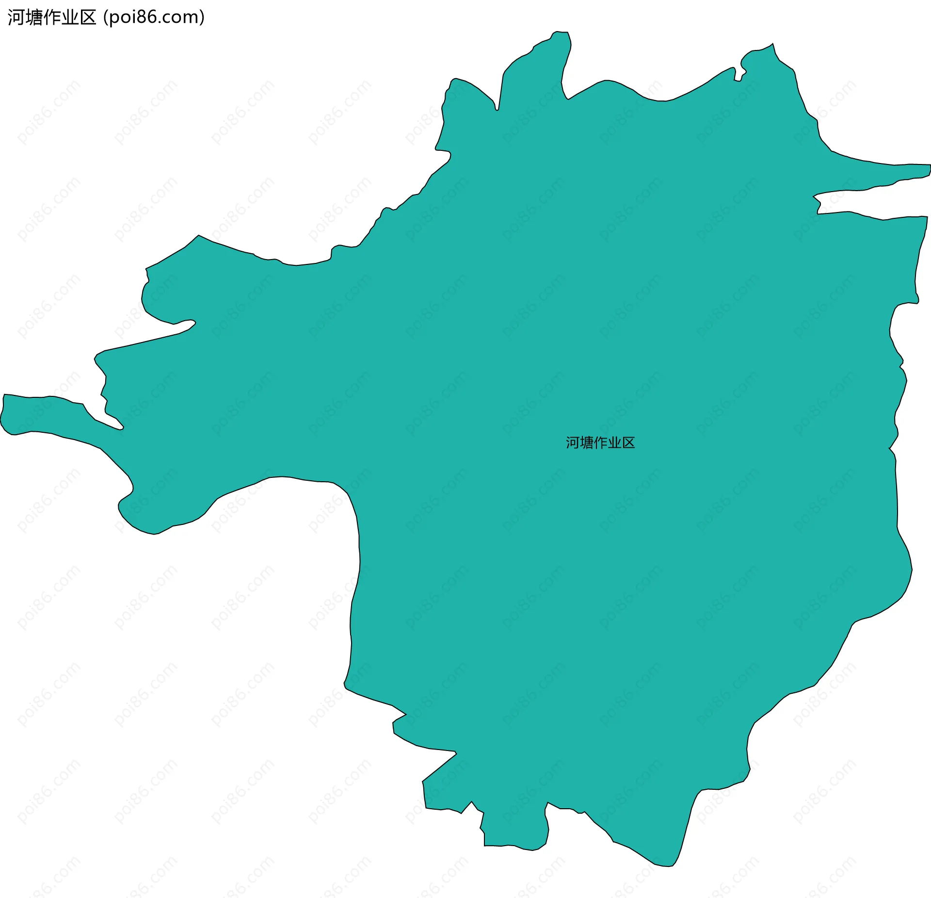 河塘作业区边界地图