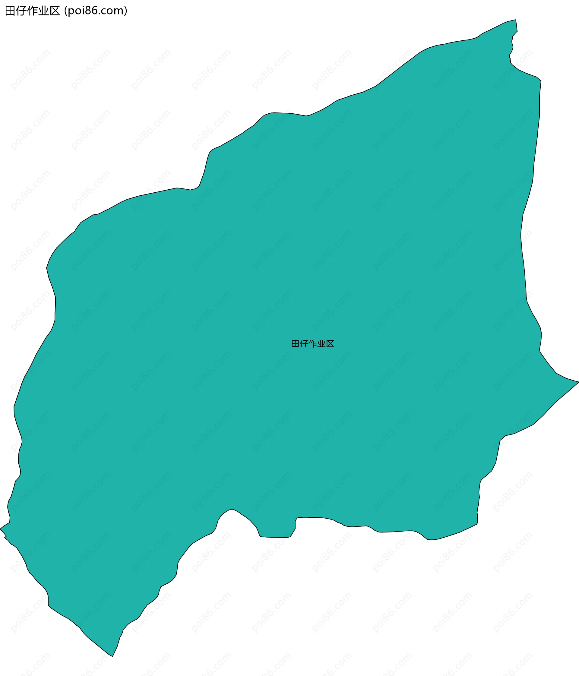 田仔作业区边界地图