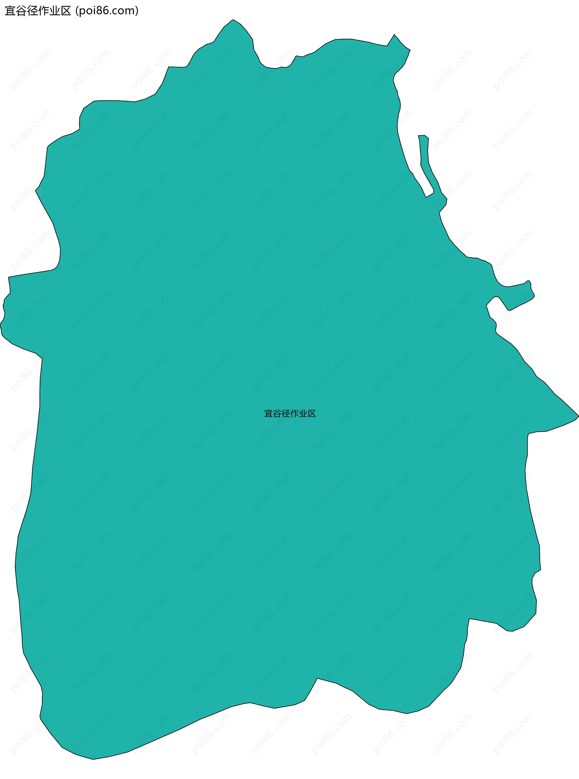 宜谷径作业区边界地图