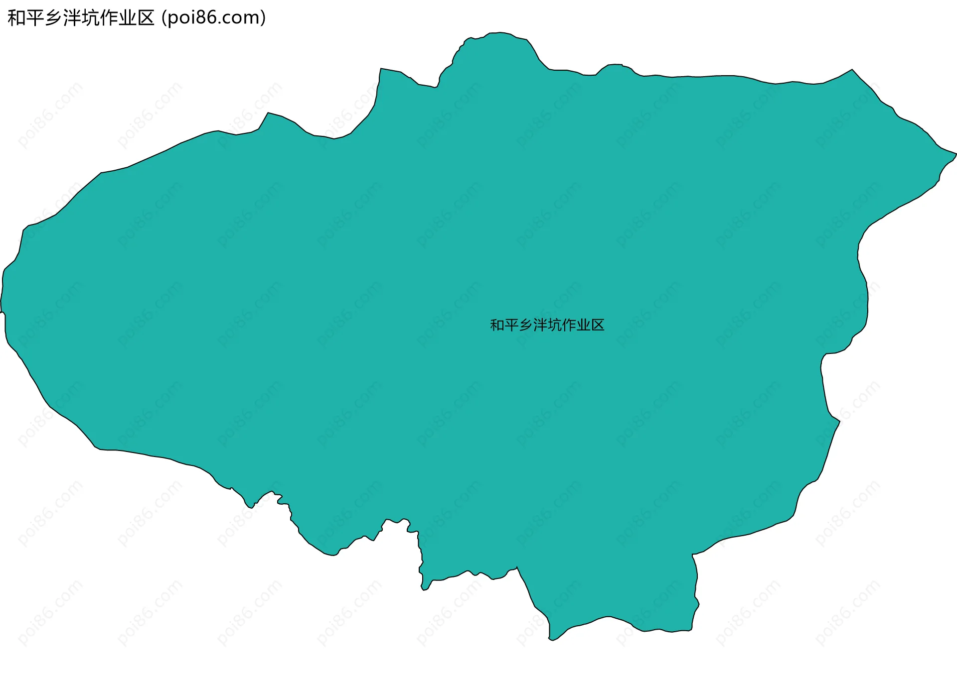 和平乡泮坑作业区边界地图