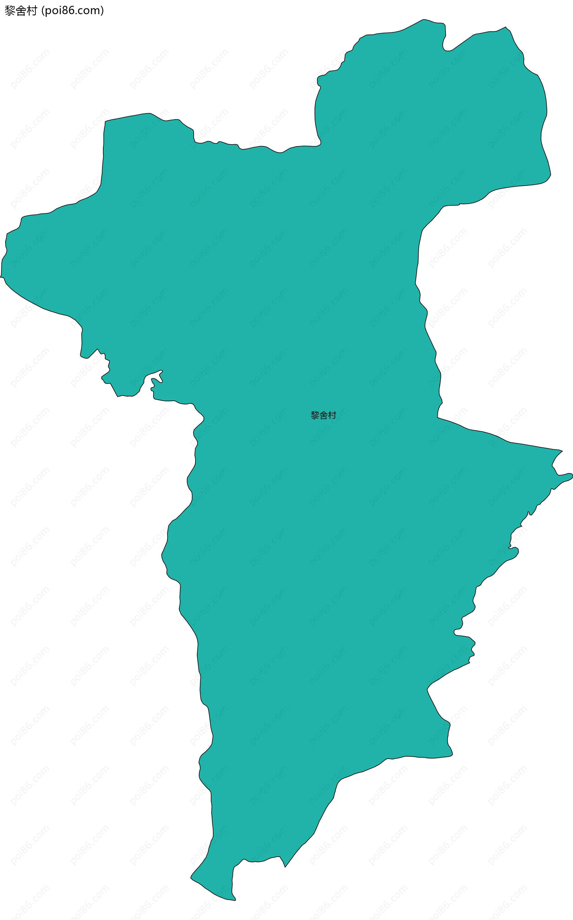 黎舍村边界地图