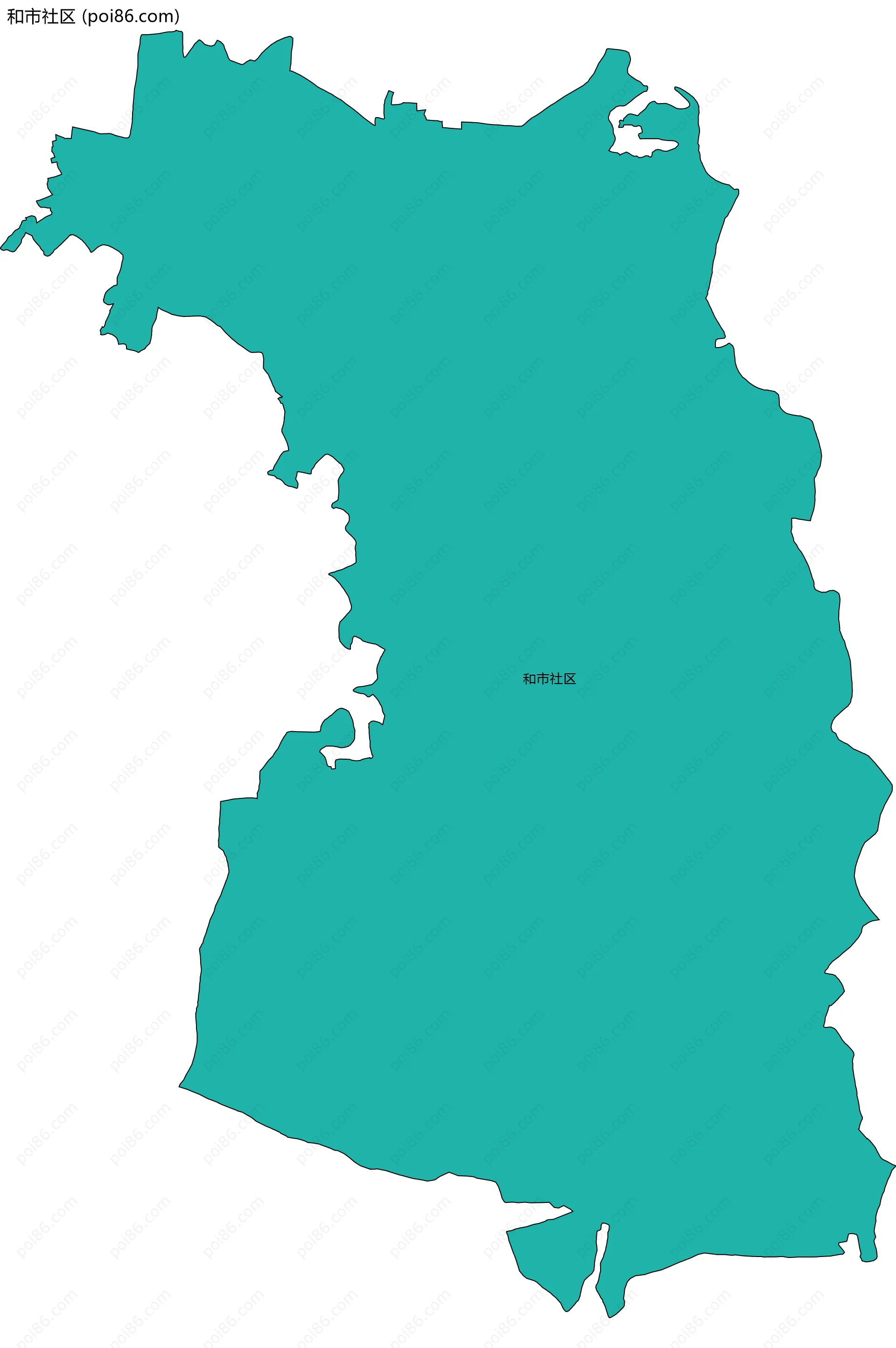和市社区边界地图