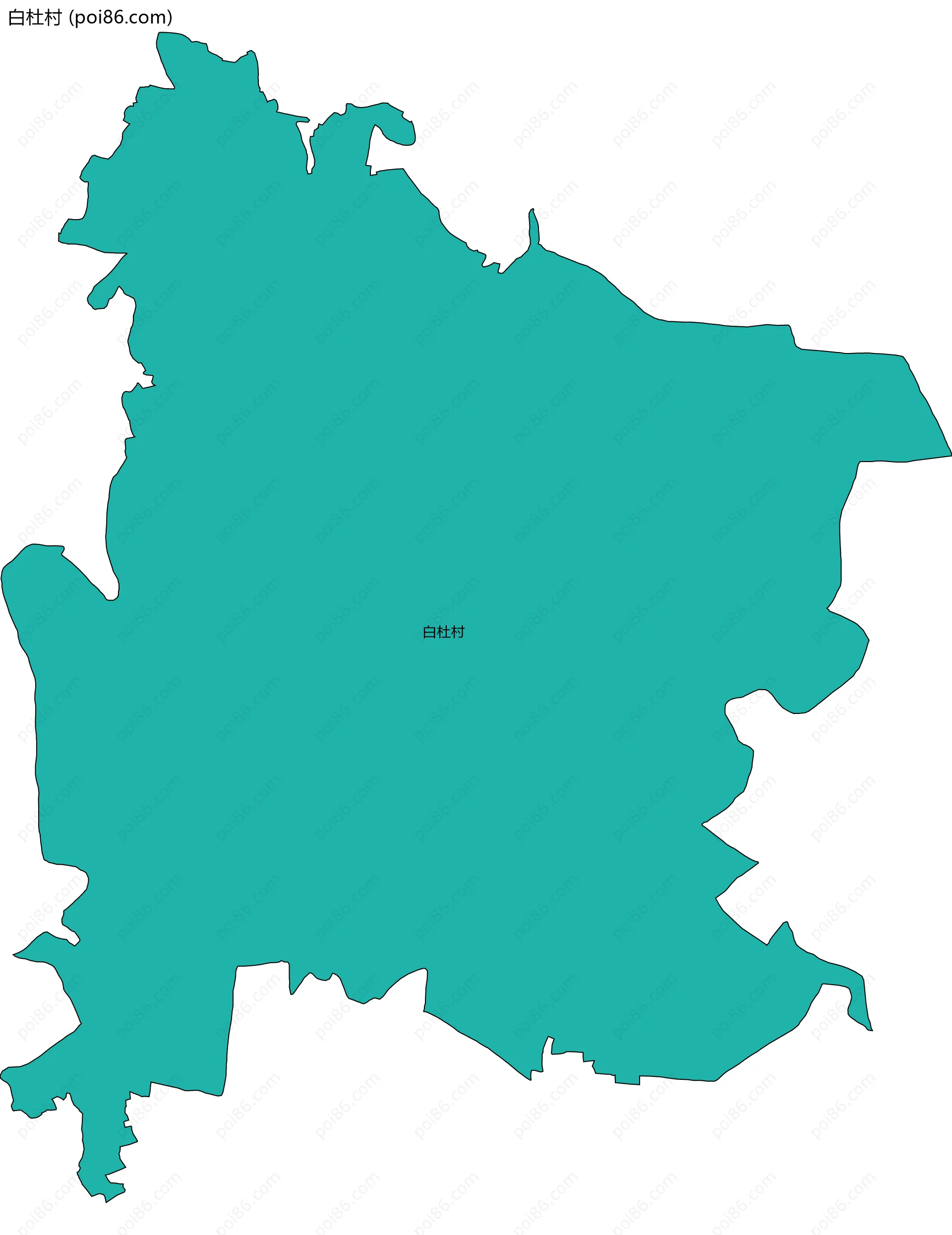 白杜村边界地图