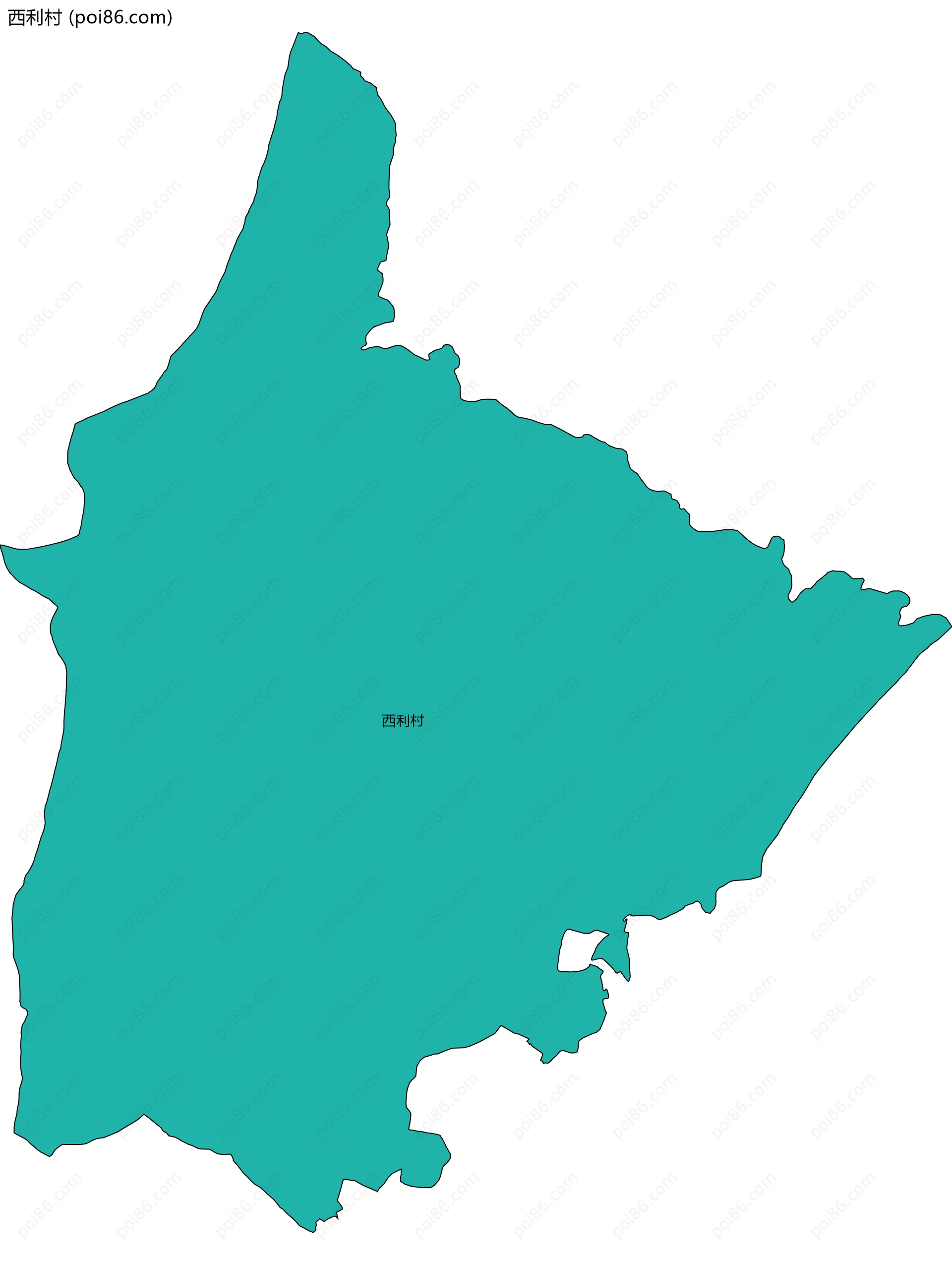 西利村边界地图