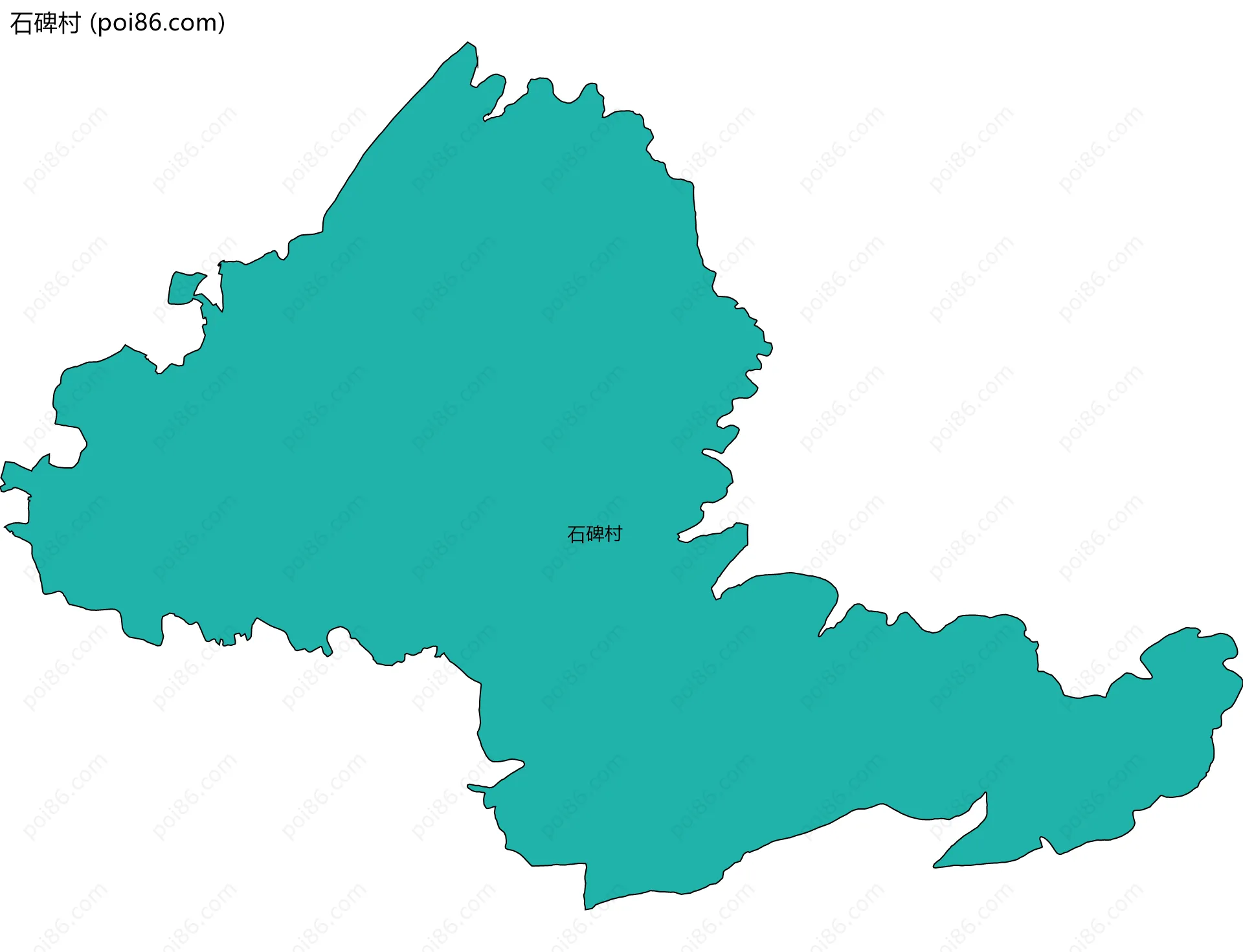 石碑村边界地图