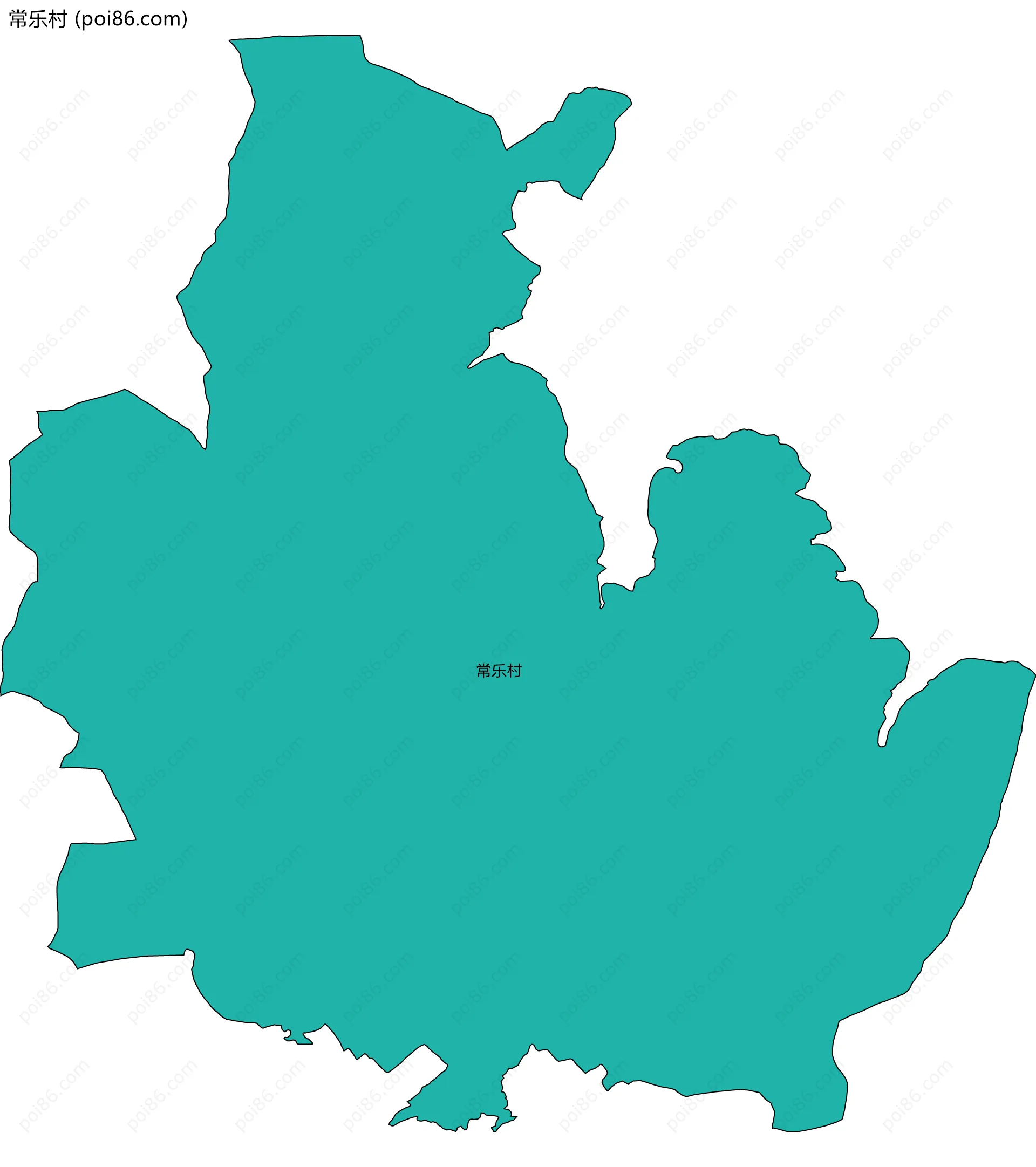 常乐村边界地图