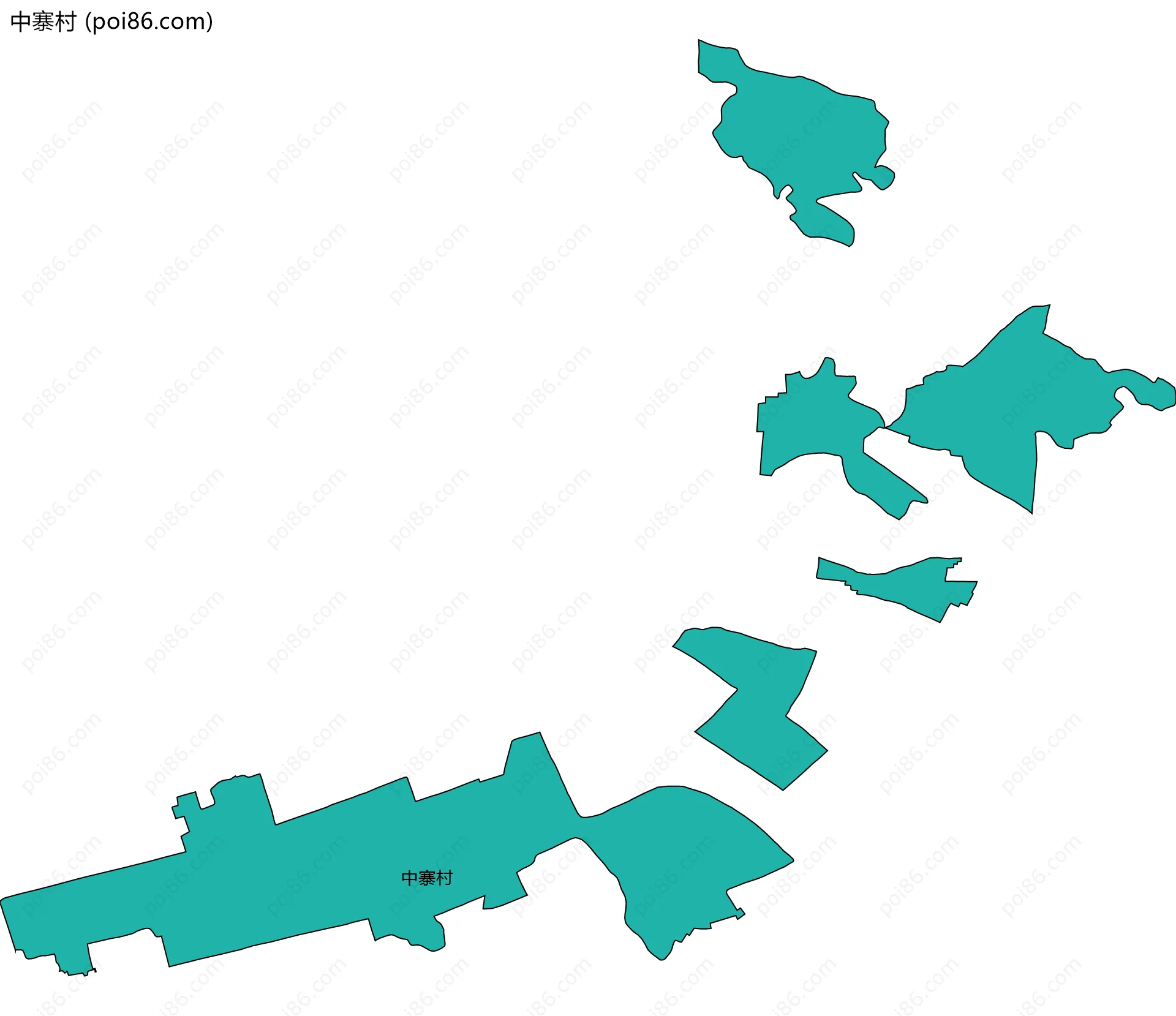 中寨村边界地图