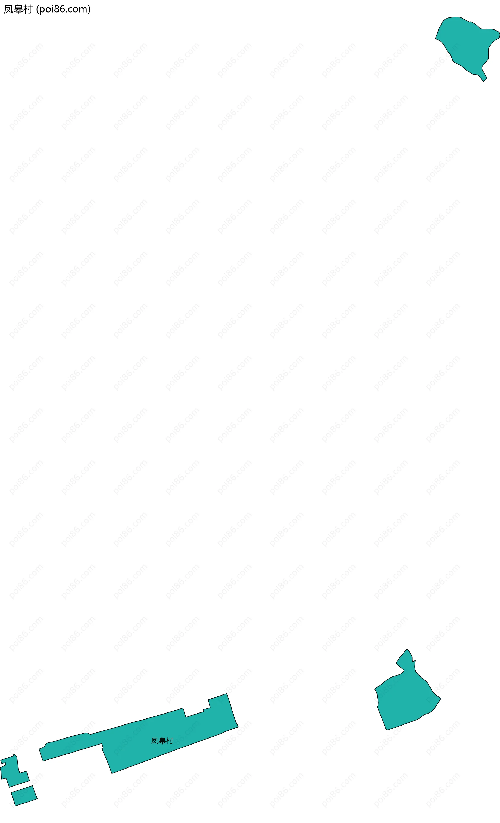 凤皋村边界地图