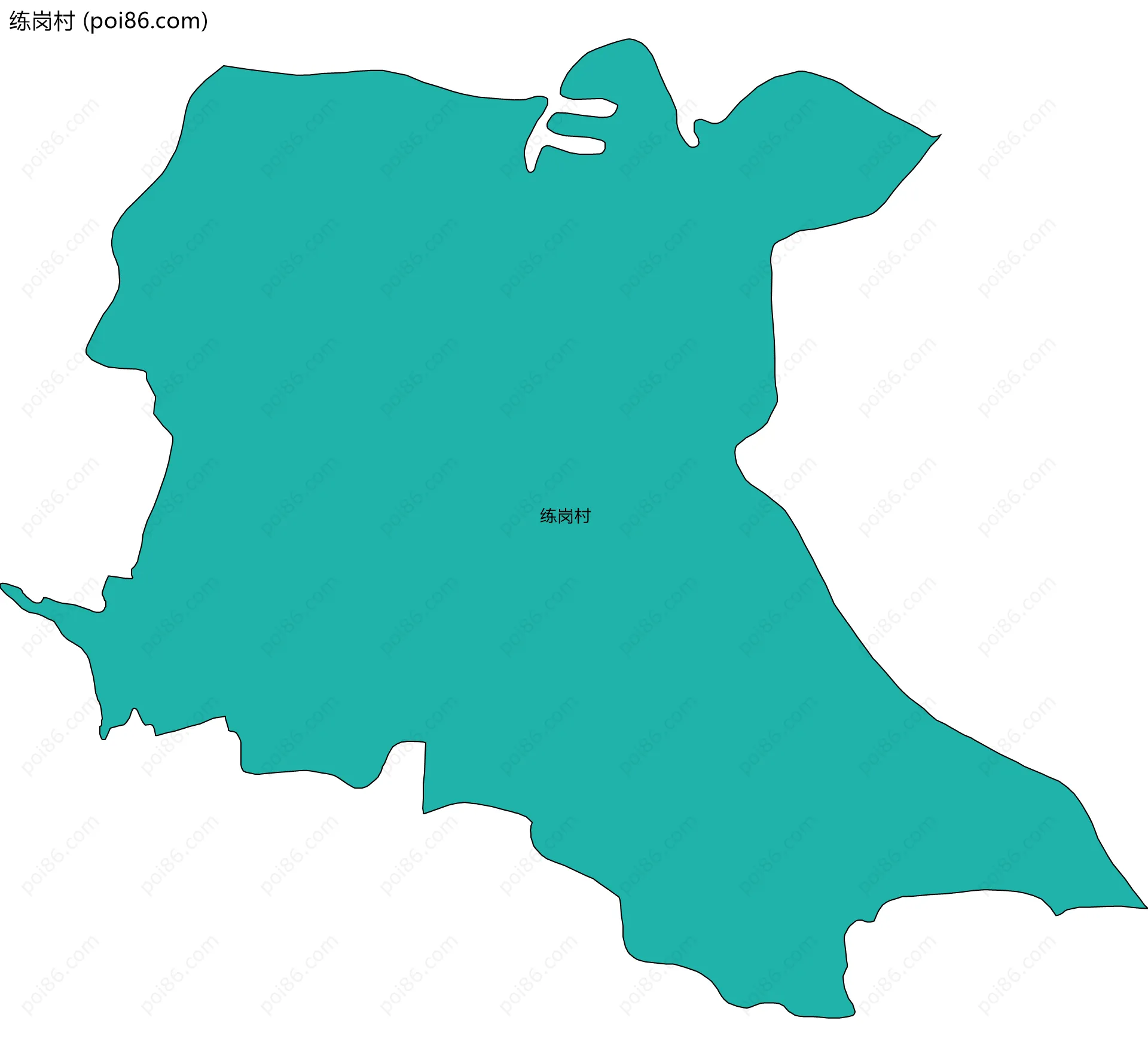 练岗村边界地图