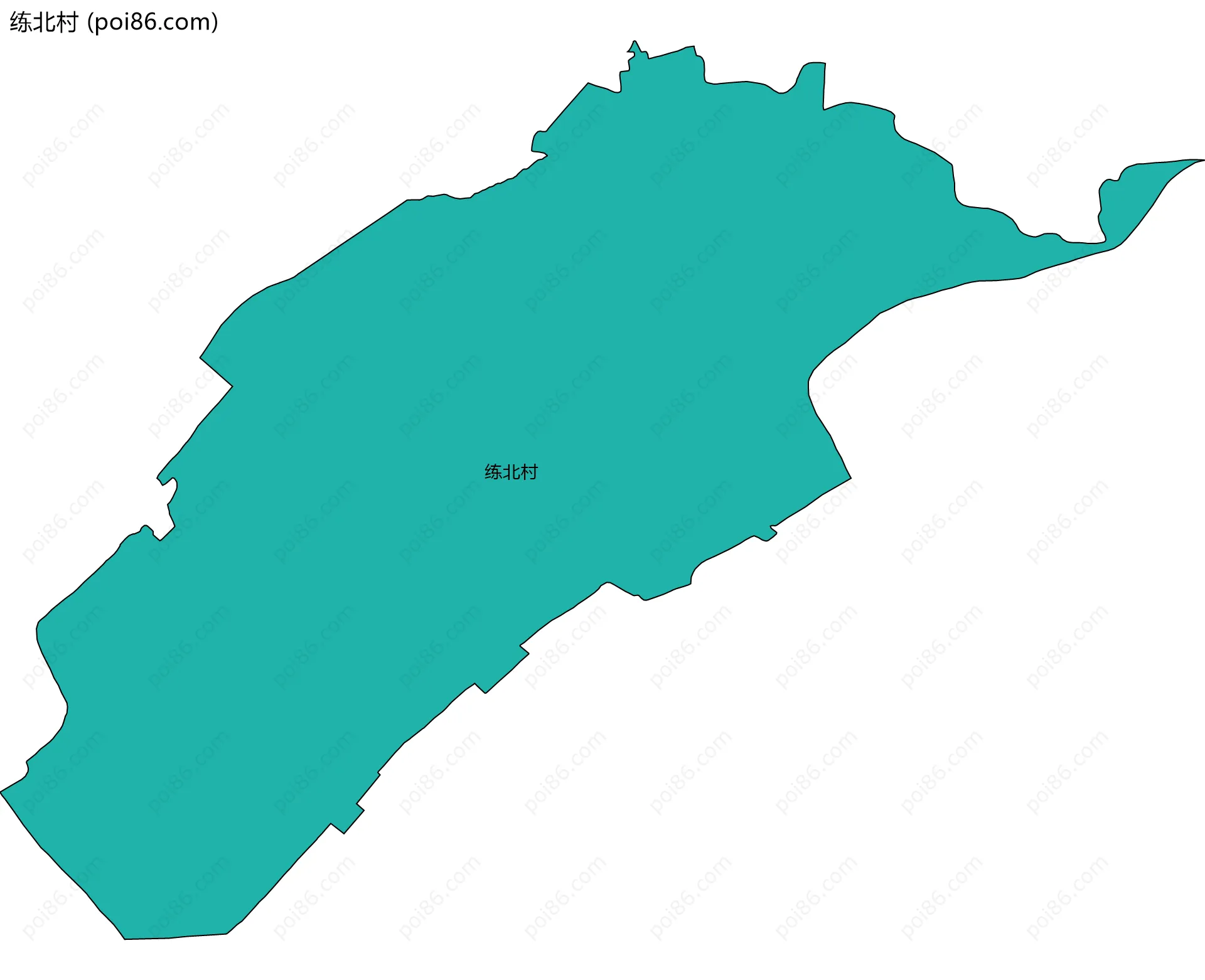 练北村边界地图