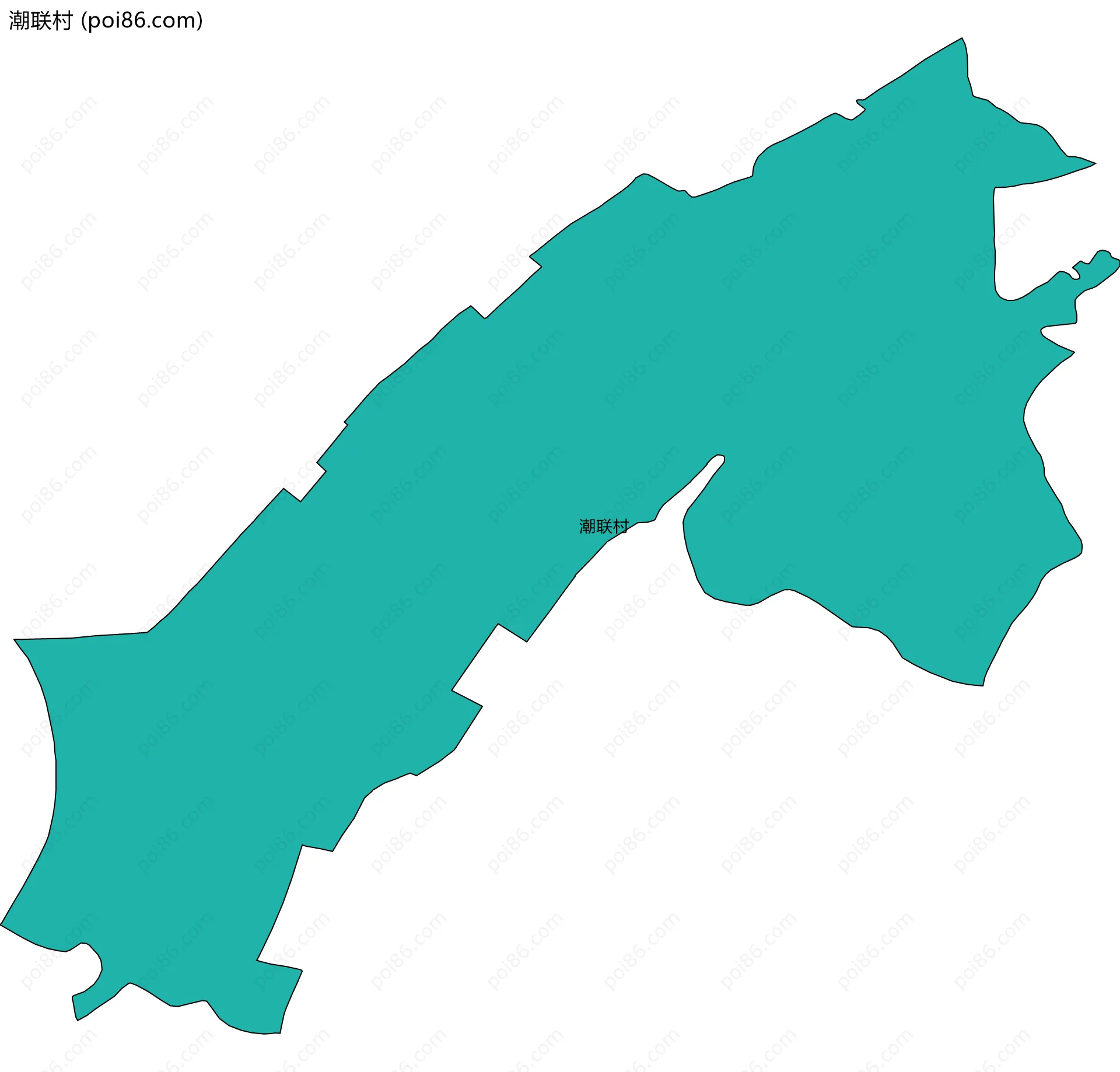 潮联村边界地图