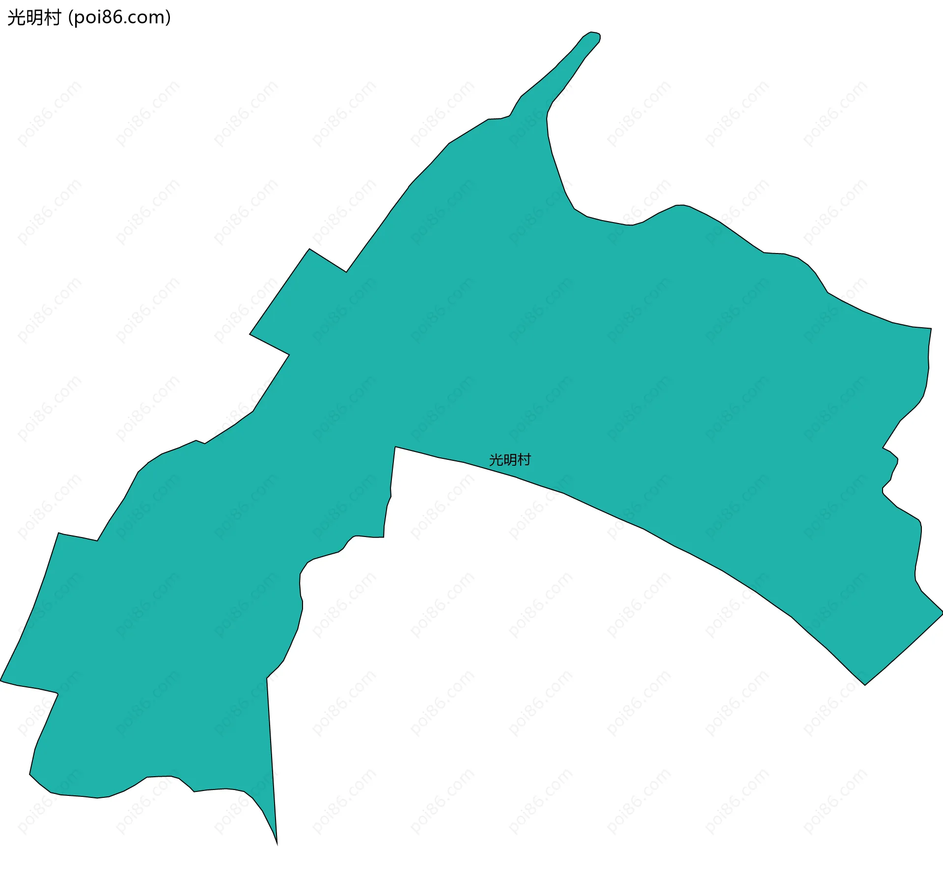 光明村边界地图