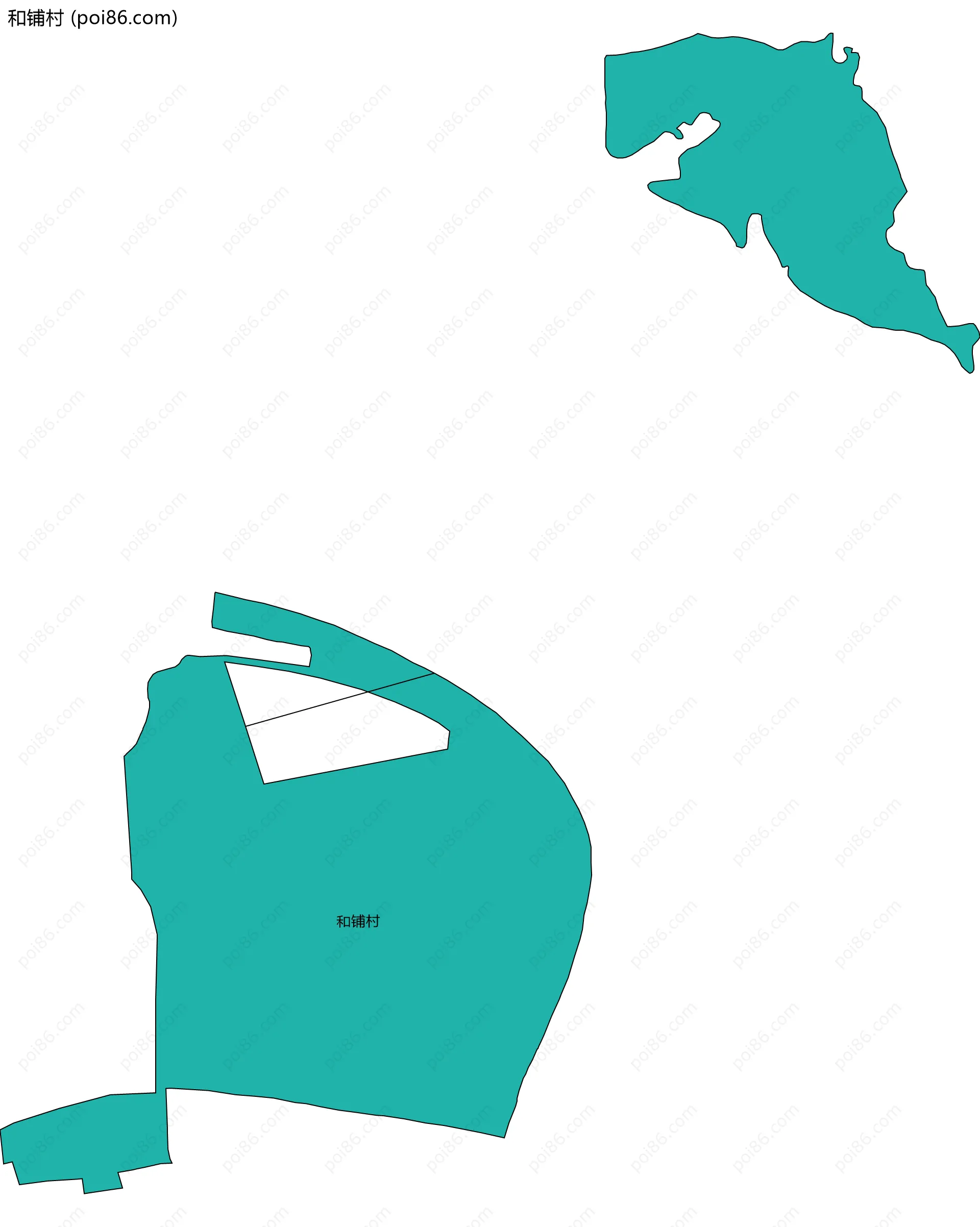 和铺村边界地图