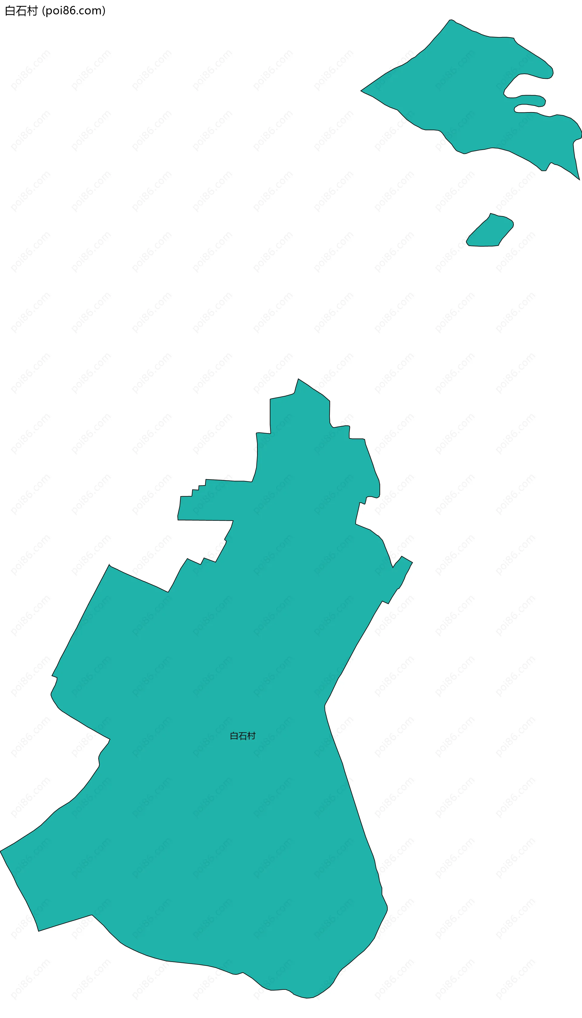 白石村边界地图