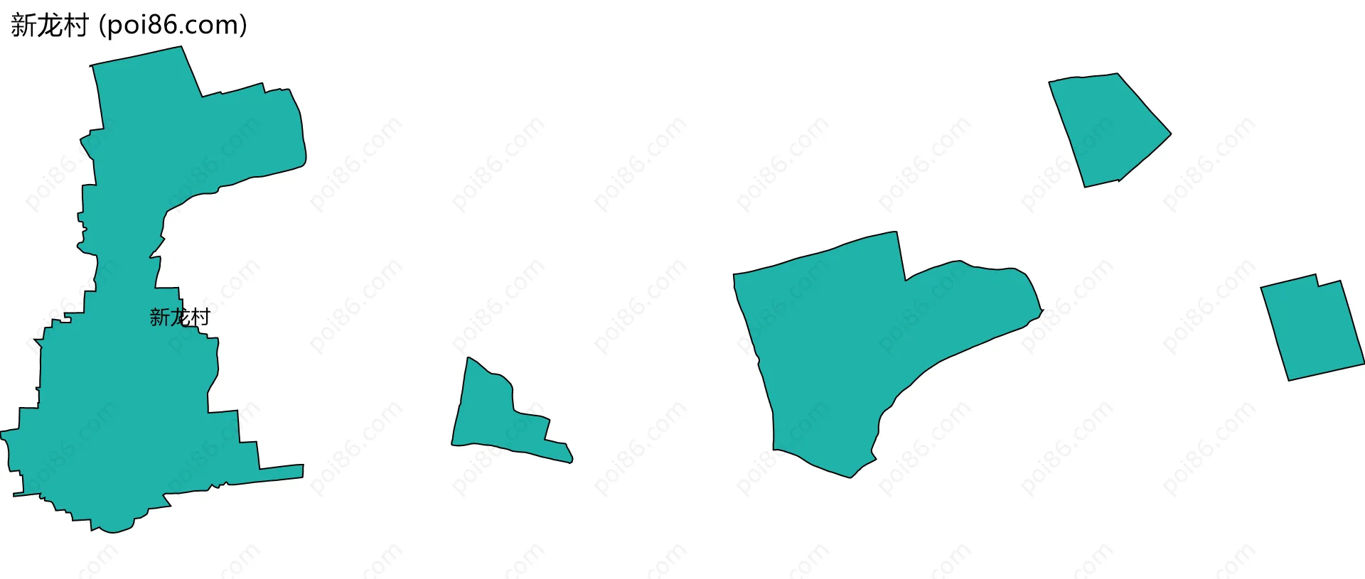 新龙村边界地图