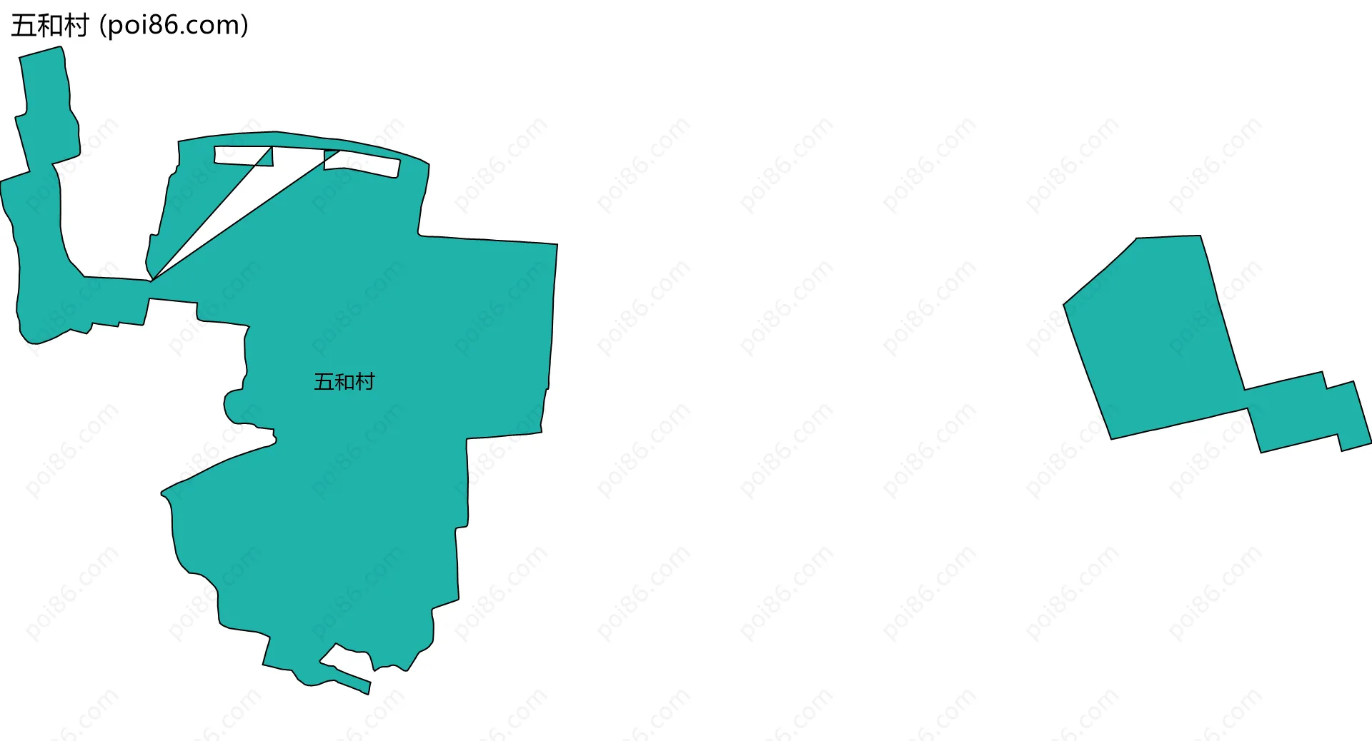 五和村边界地图