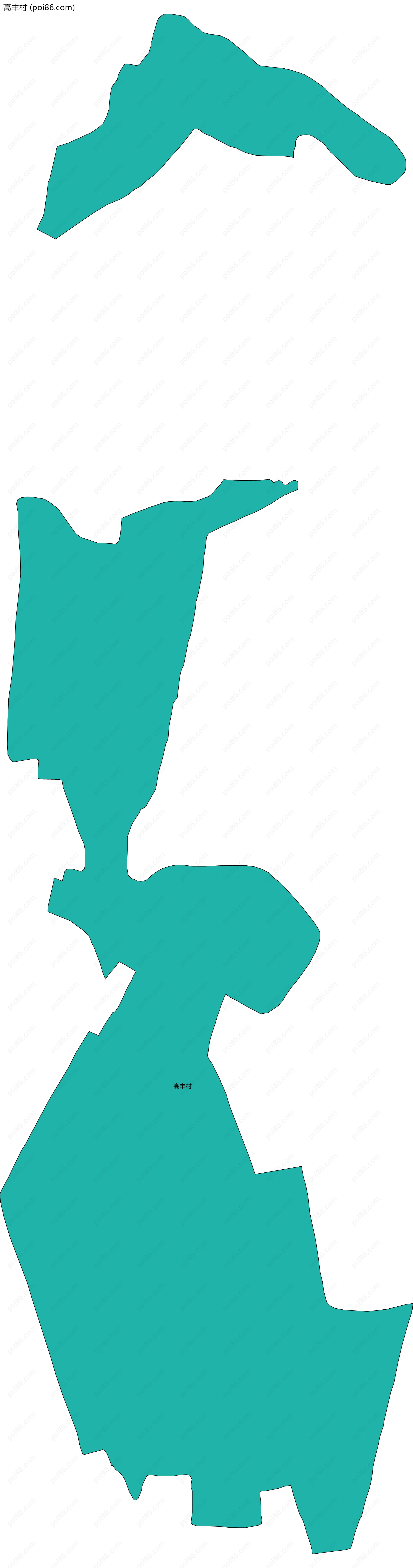 高丰村边界地图