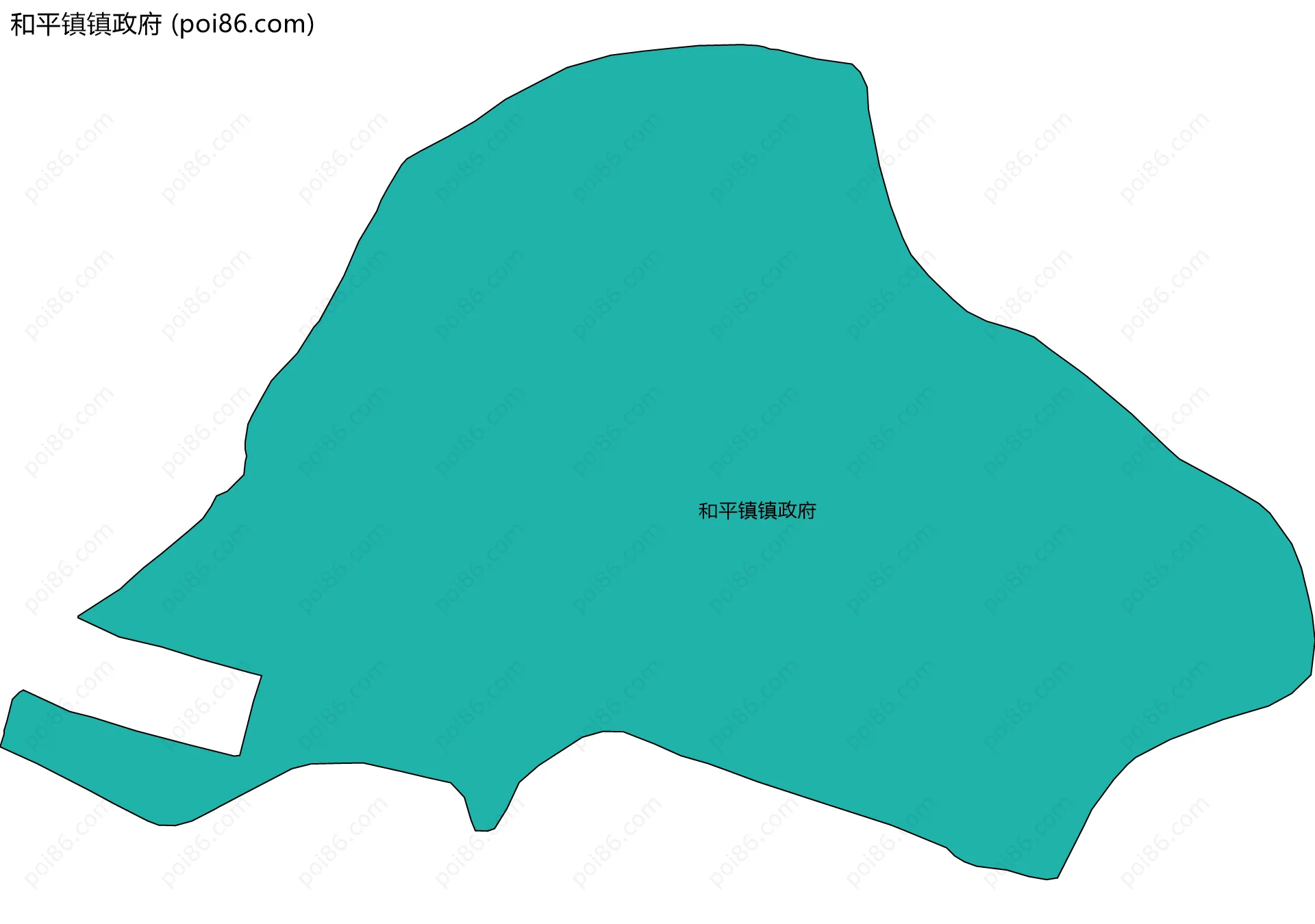 和平镇镇政府边界地图