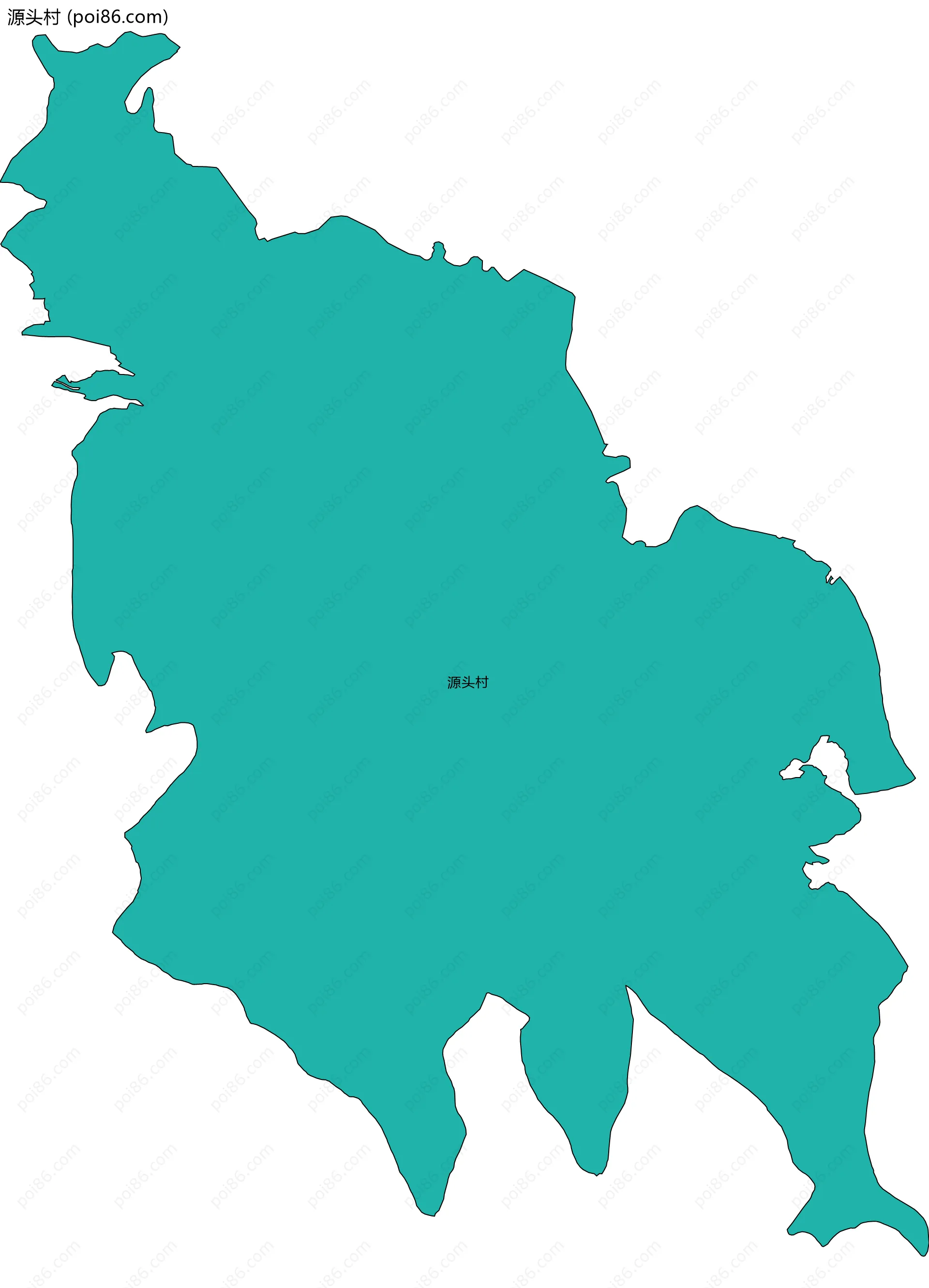 源头村边界地图