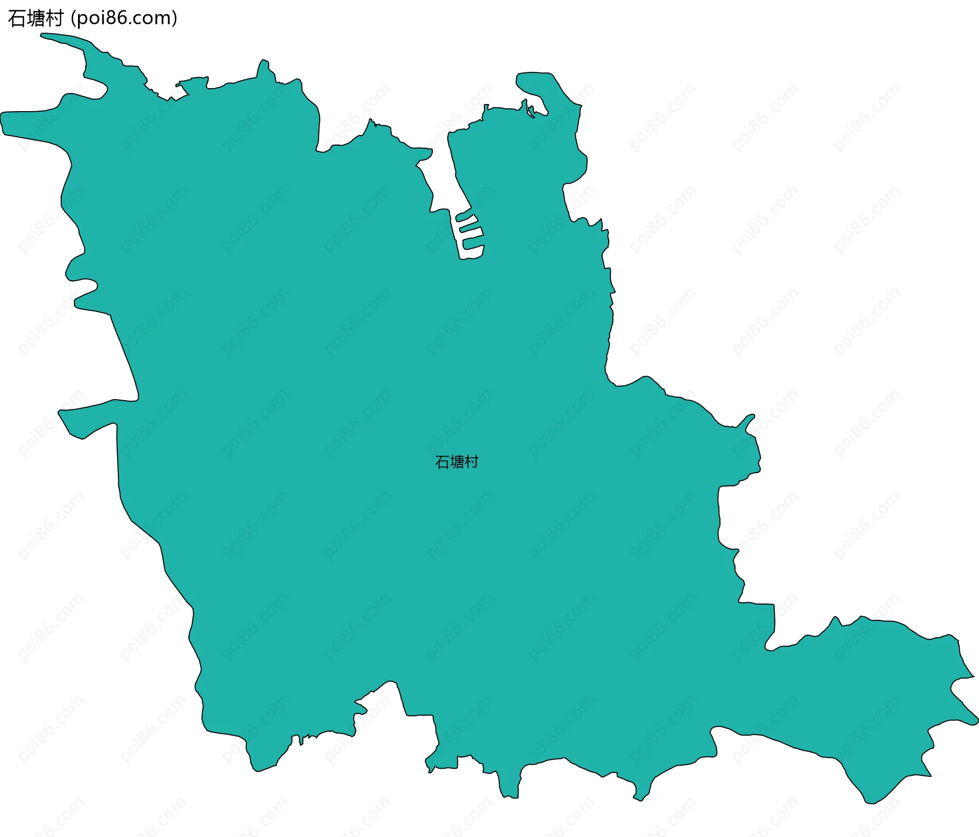 石塘村边界地图