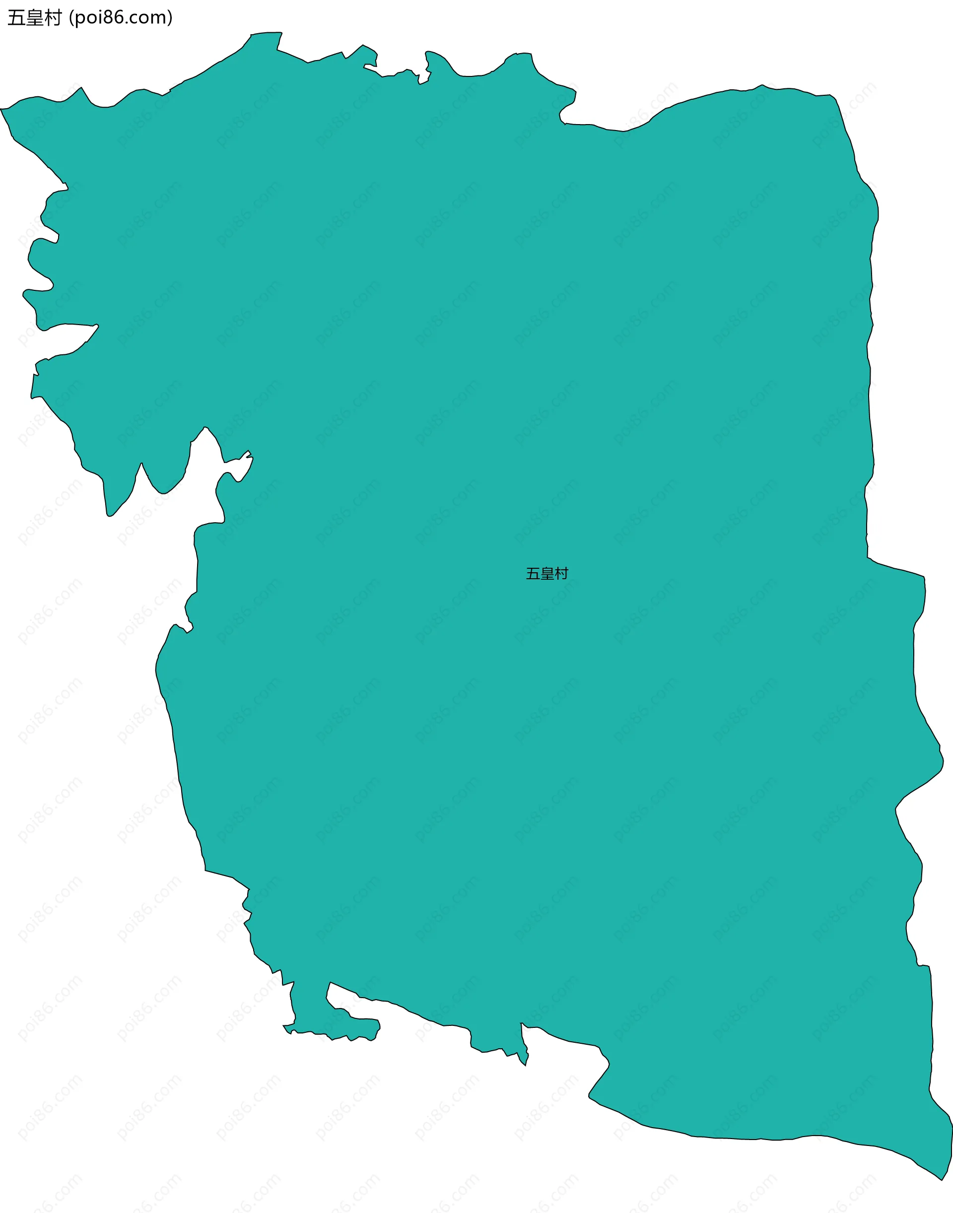 五皇村边界地图