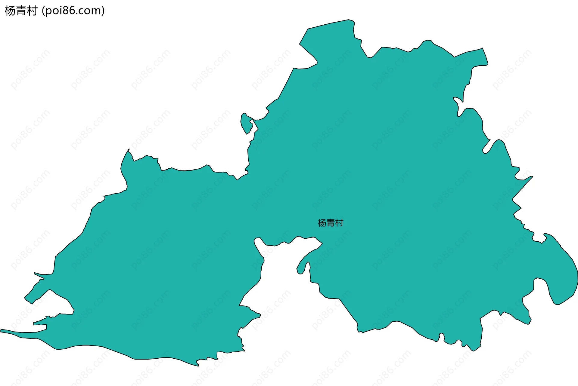 杨青村边界地图