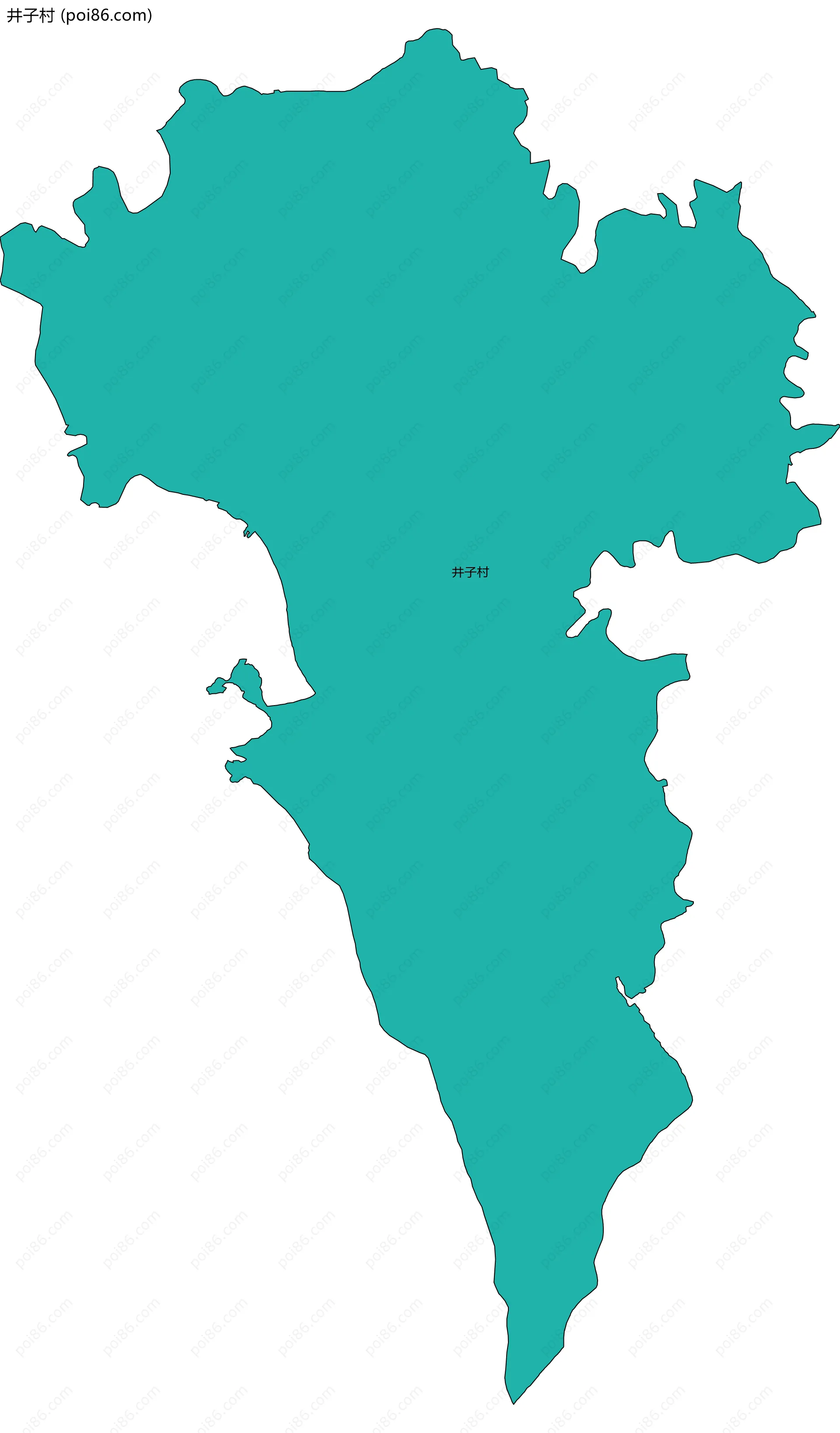 井子村边界地图